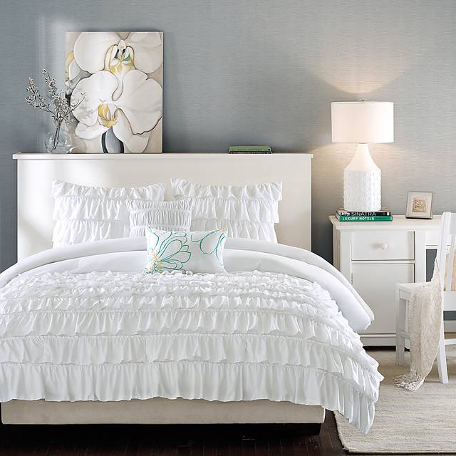 Kids Soft Waterfall White 4 Pc Twin Comforter Set - Thumbnail - Image 1