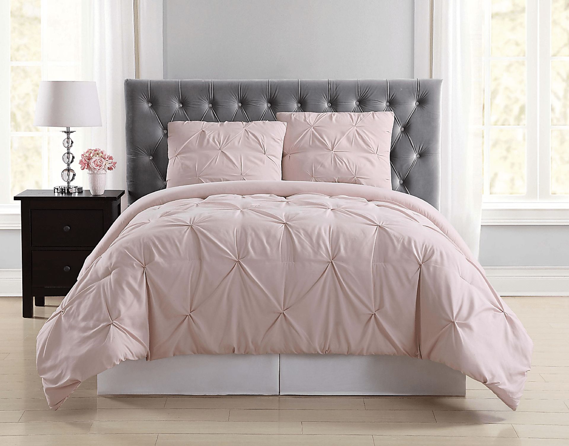 Kids Soft Waves Blush Twin Comforter Set - Image 1