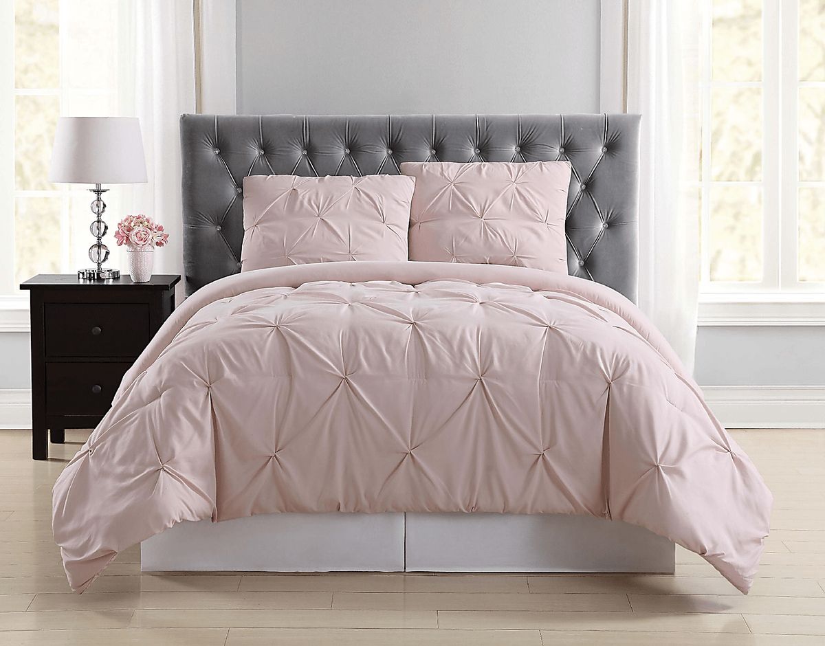 Soft Waves Blush Beige Twin Comforter Set | Rooms to Go