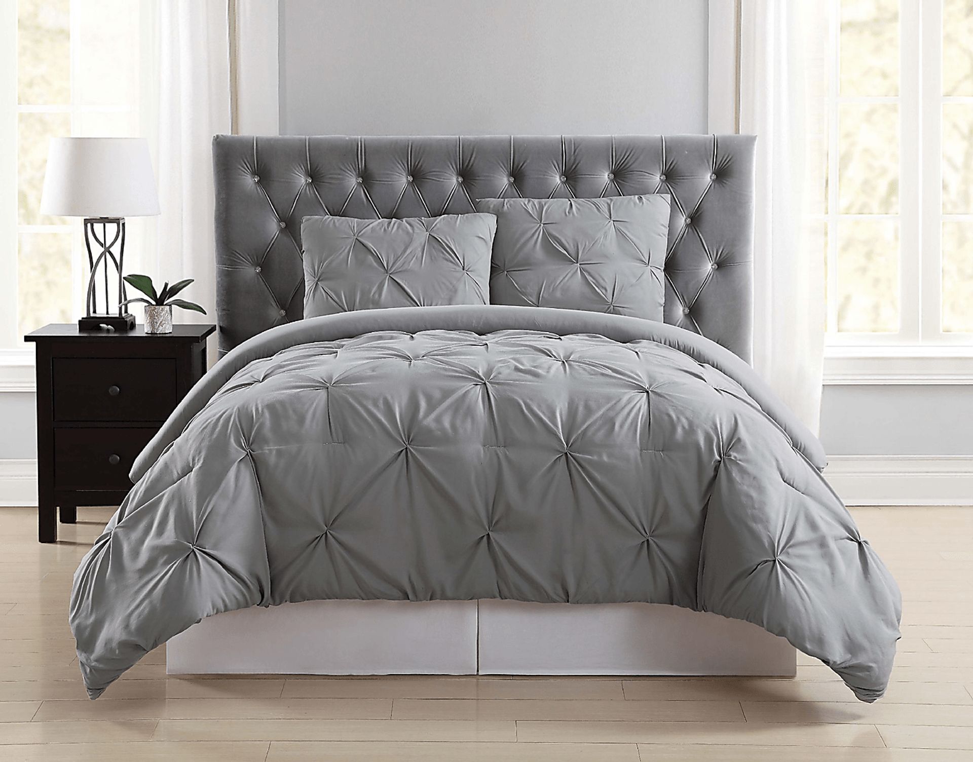 Kids Soft Waves Gray Full/Queen Comforter Set - Image 1