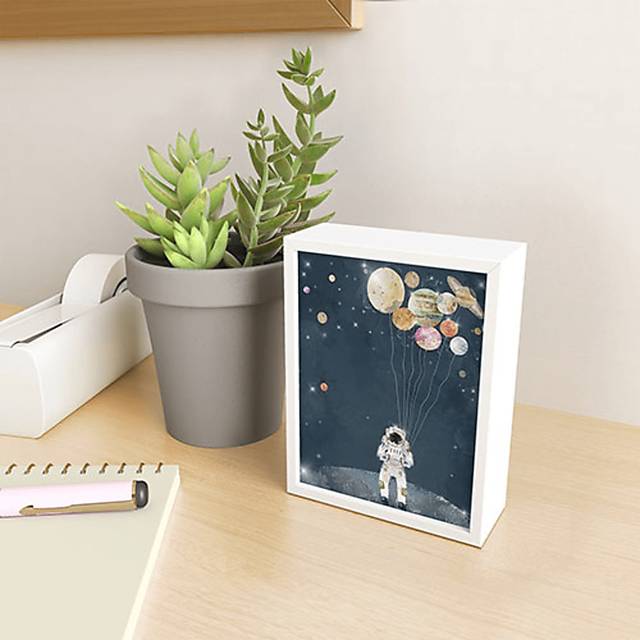 Kids Solar Collector Blue Mini Framed Artwork - Thumbnail - Image 2