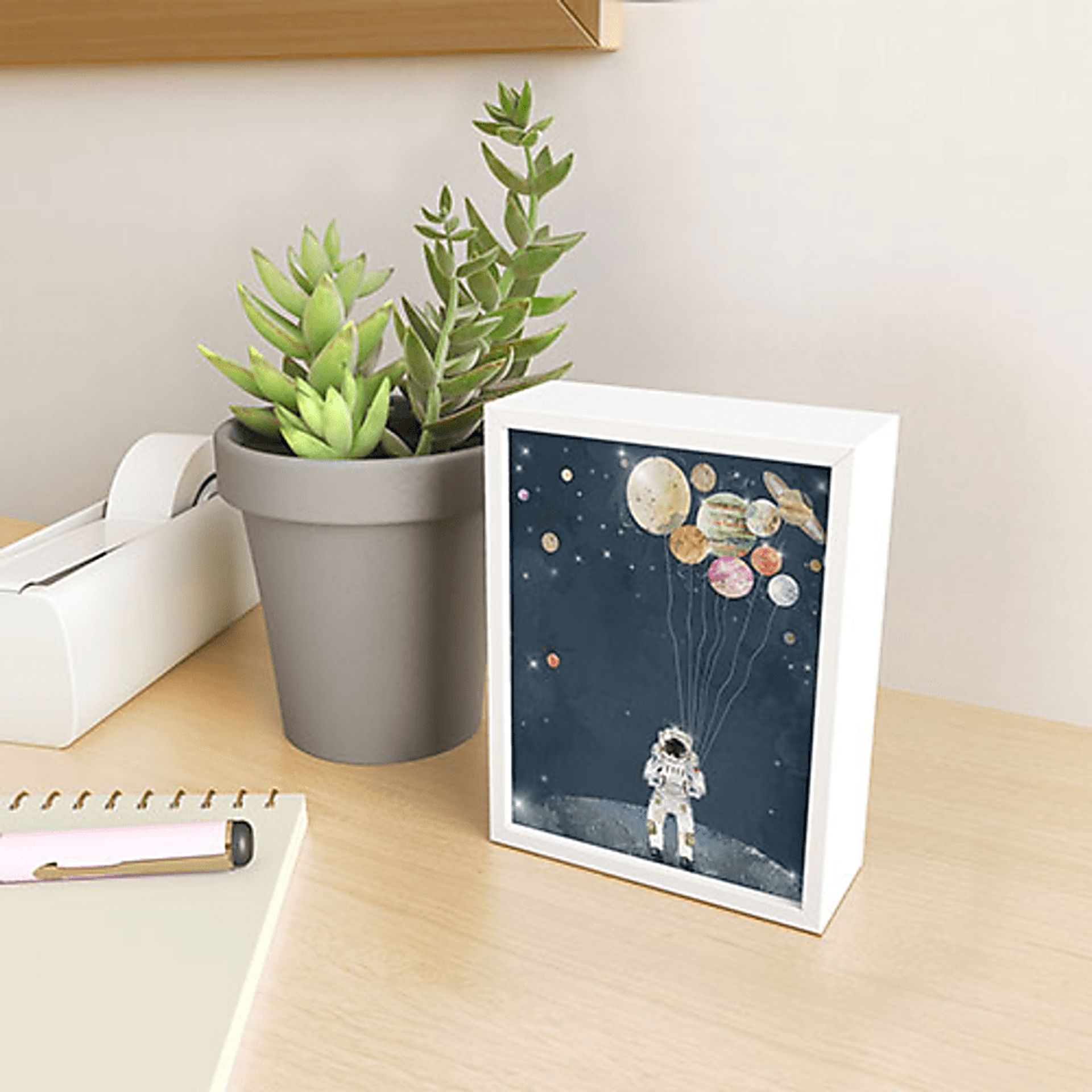 Kids Solar Collector Blue Mini Framed Artwork - Image 2
