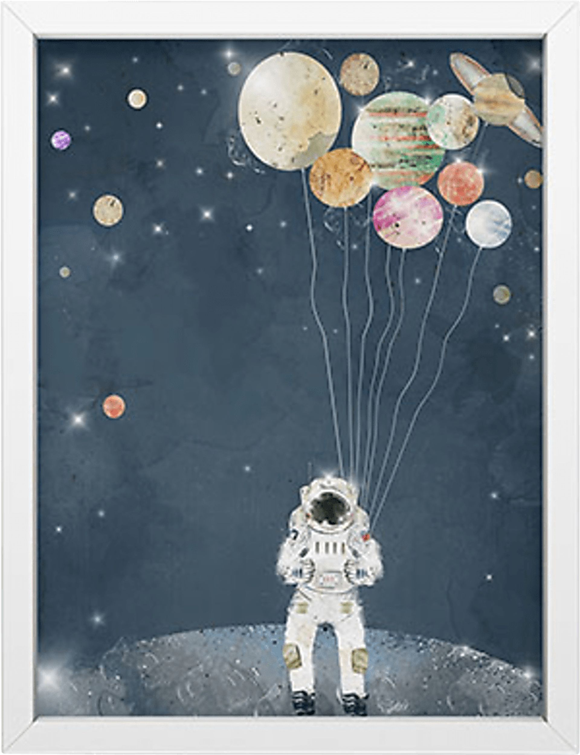 Kids Solar Collector Blue Mini Framed Artwork - Image 1
