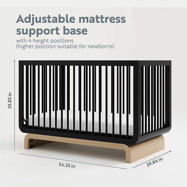 Kids Solde Black/Driftwood Convertible Crib - Thumbnail - Image 11