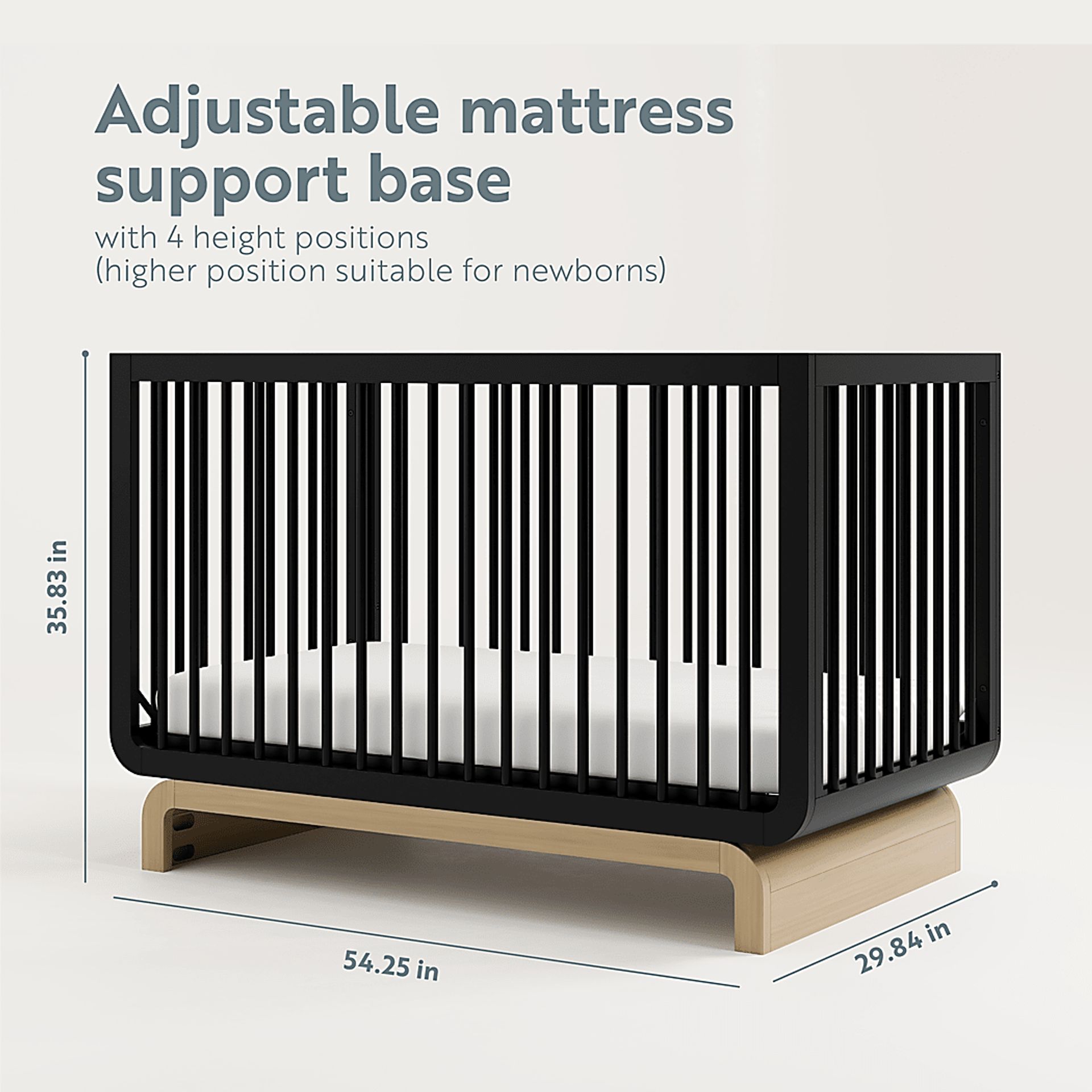 Kids Solde Black/Driftwood Convertible Crib - Image 11