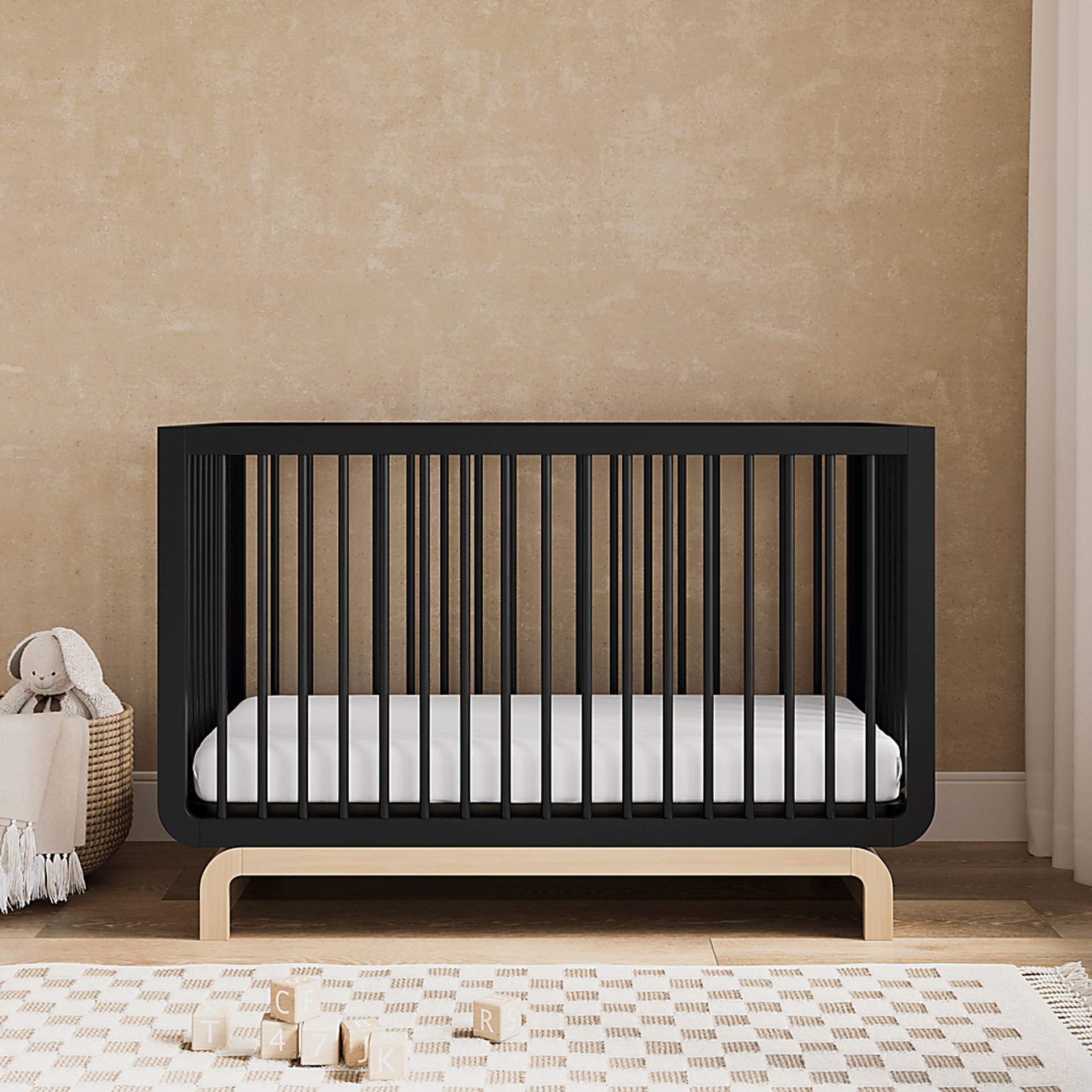 Kids Solde Black/Driftwood Convertible Crib - Image 3