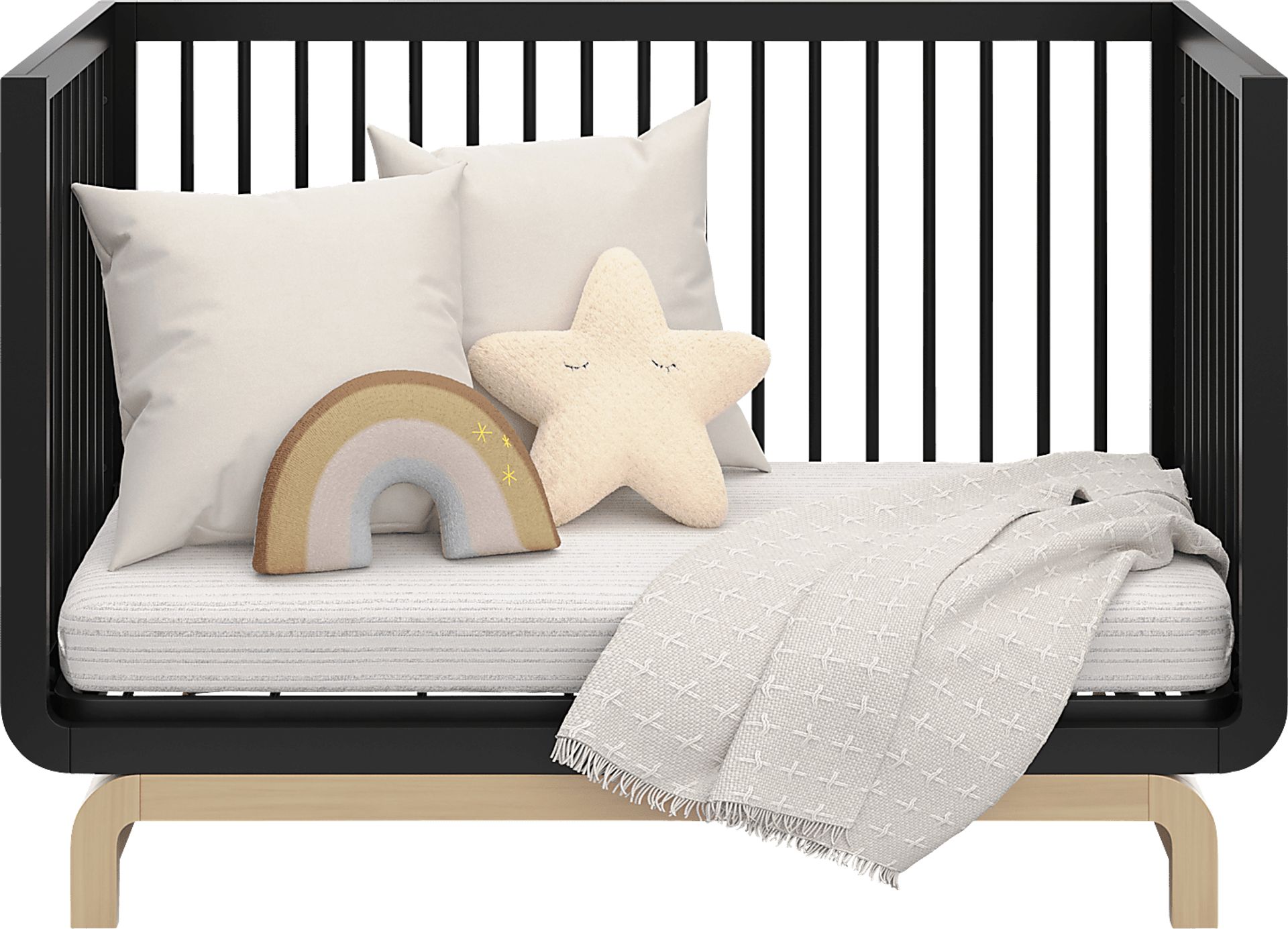 Kids Solde Black/Driftwood Convertible Crib - Image 7