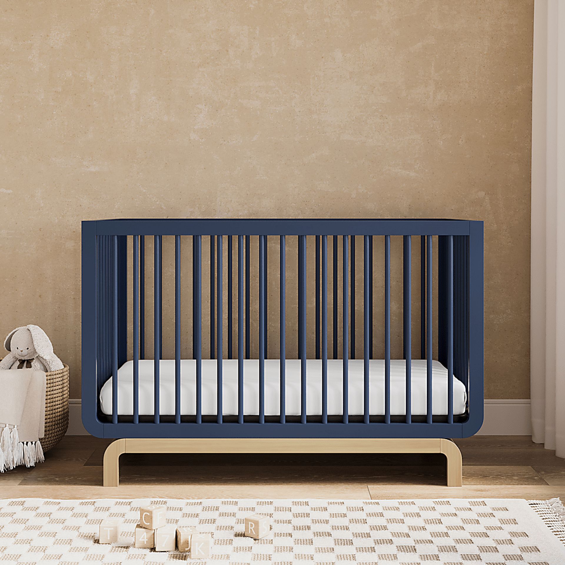 Kids Solde Blue/Driftwood Convertible Crib - Image 4