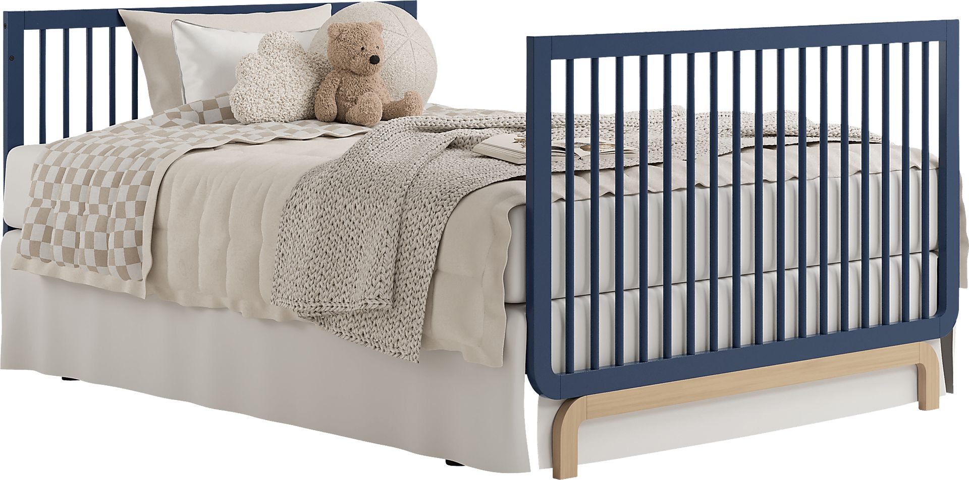 Kids Solde Blue/Driftwood Convertible Crib - Image 6