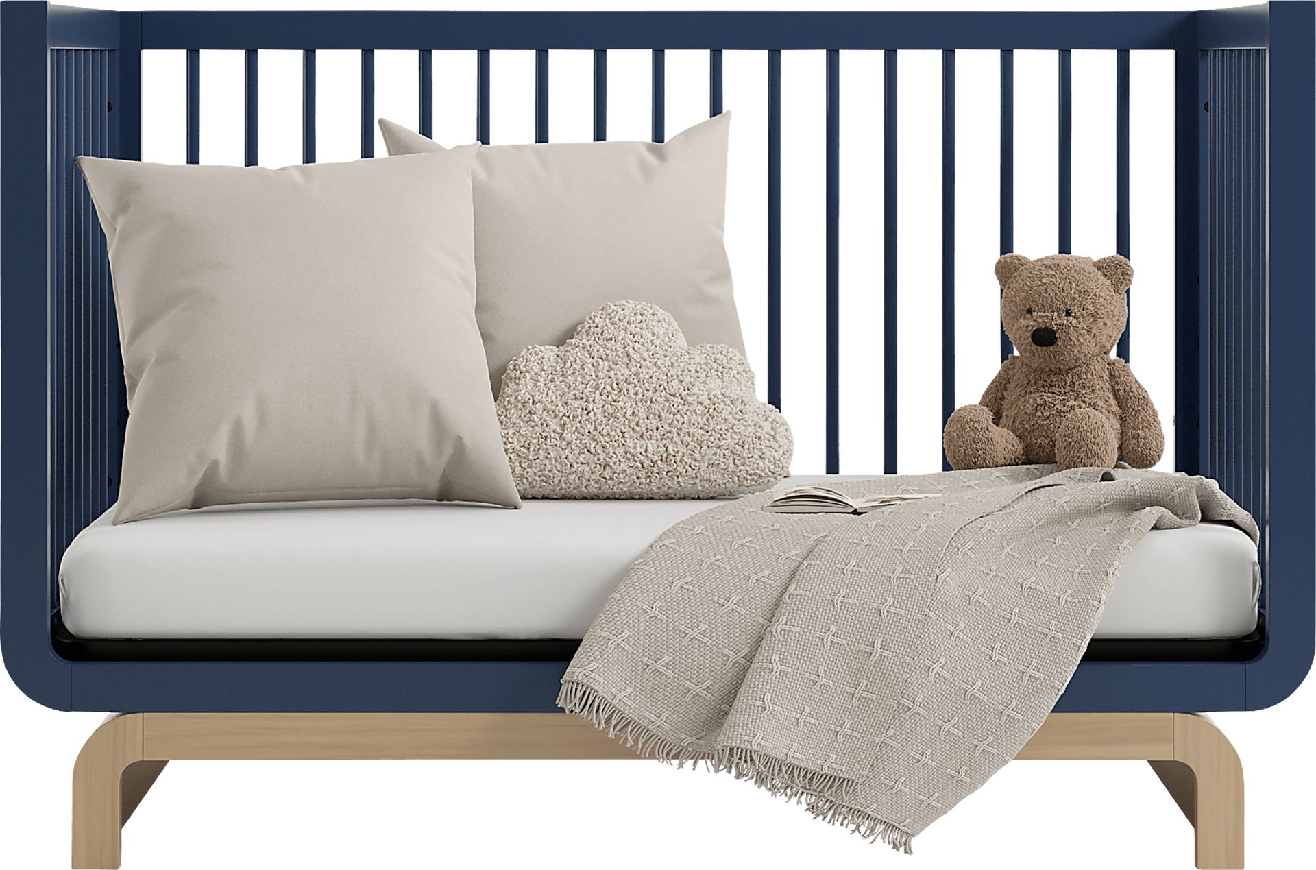 Kids Solde Blue/Driftwood Convertible Crib - Image 7