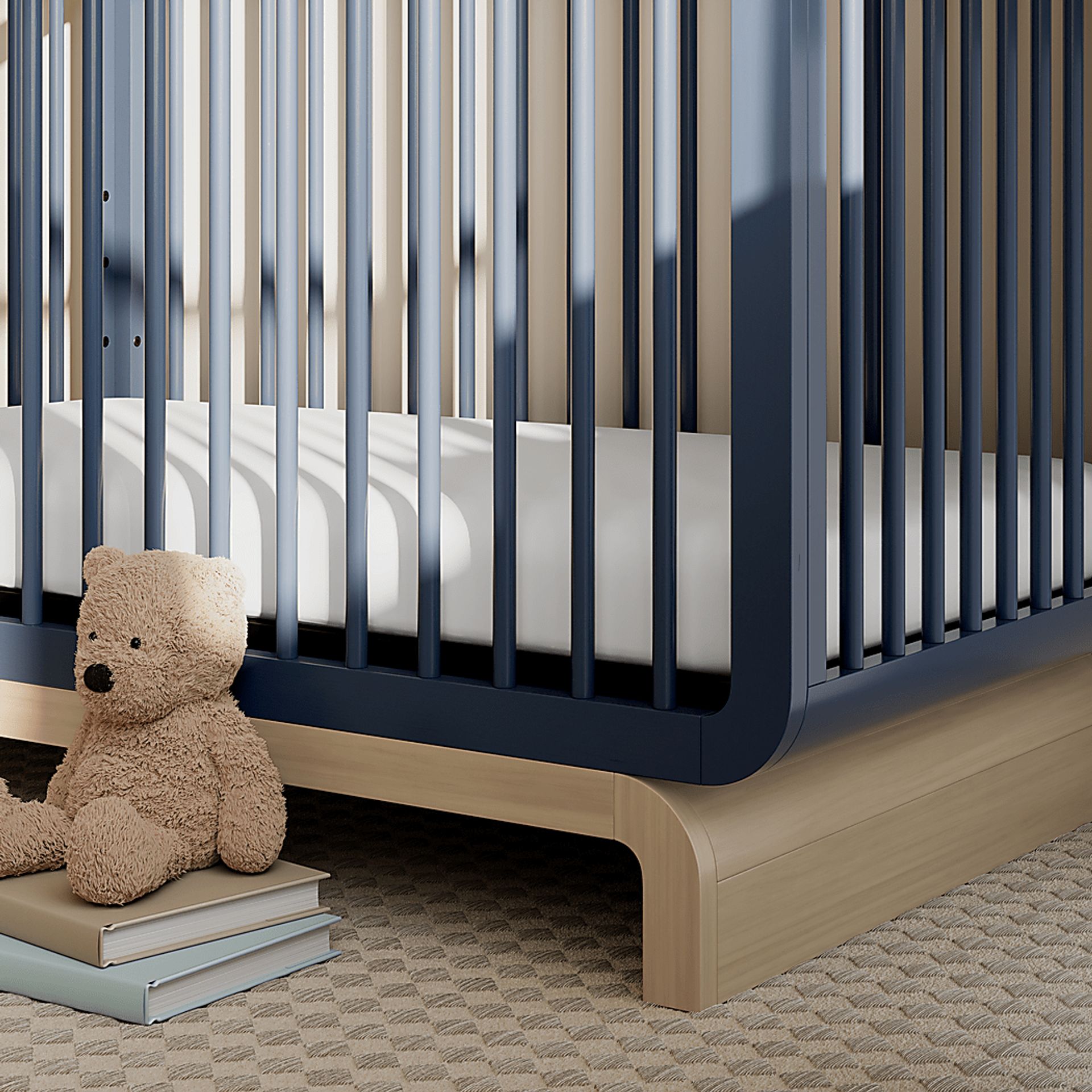 Kids Solde Blue/Driftwood Convertible Crib - Image 8