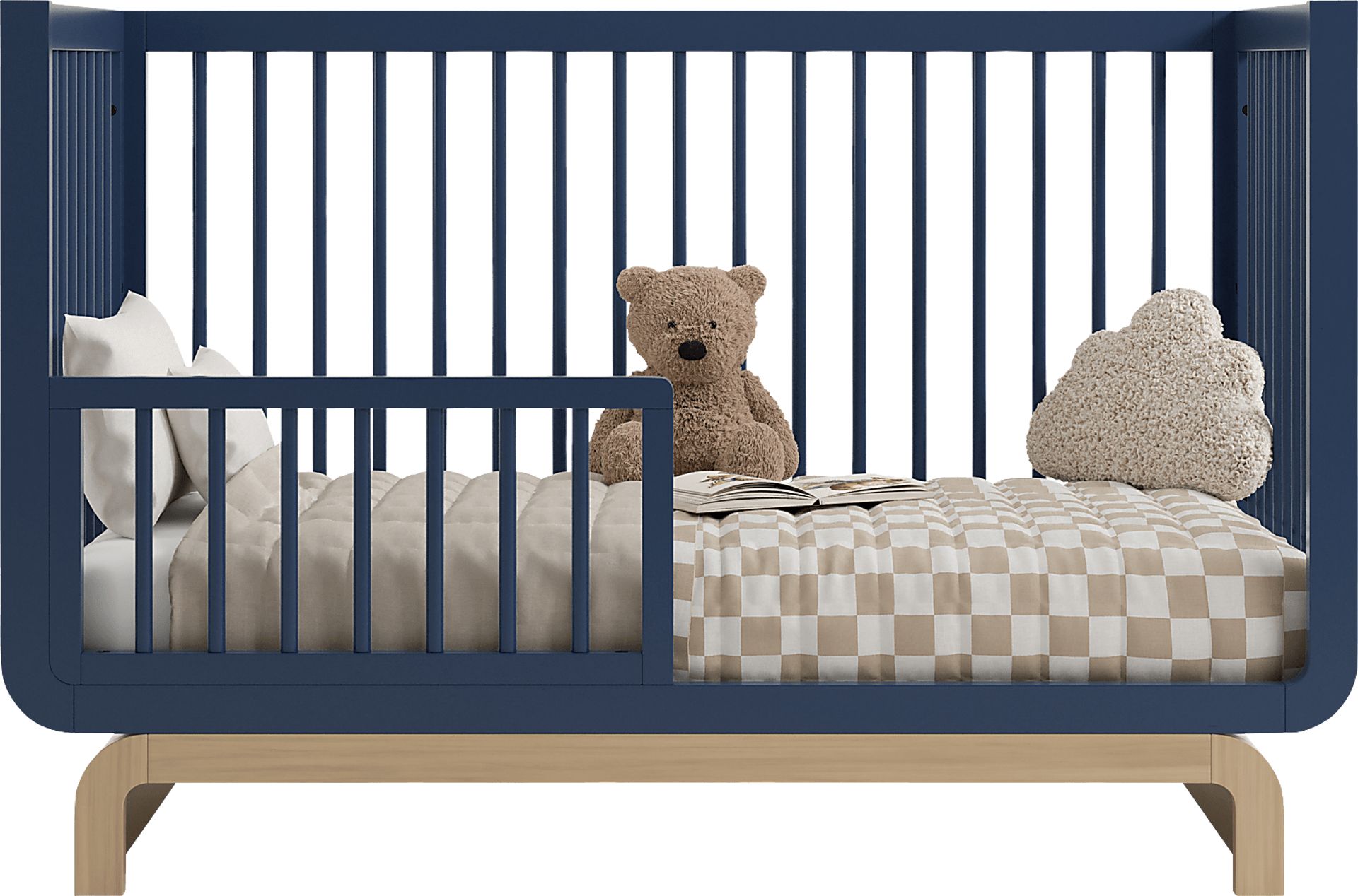Kids Solde Blue/Driftwood Convertible Crib - Image 9