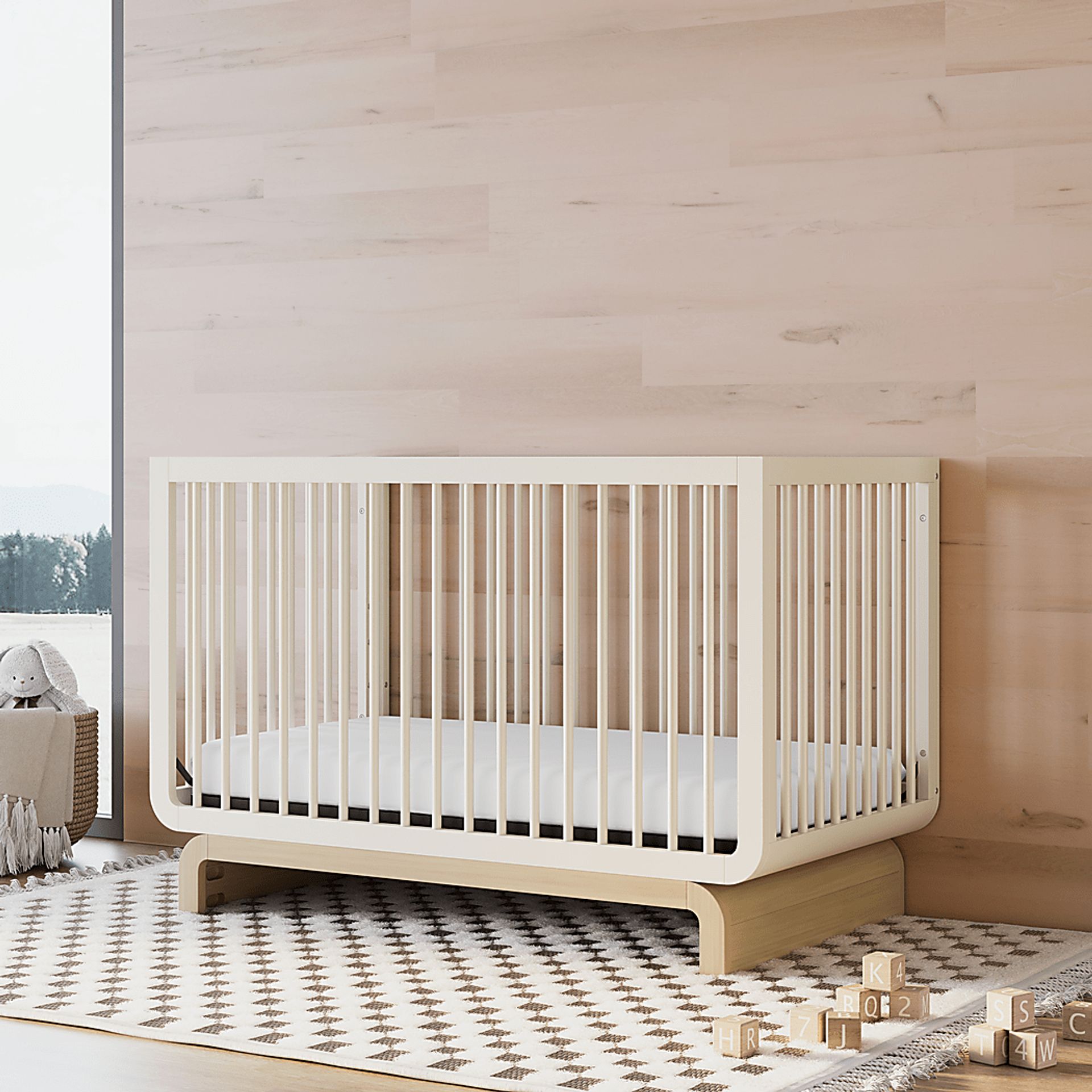 Kids Solde Oat/Driftwood Convertible Crib - Image 3