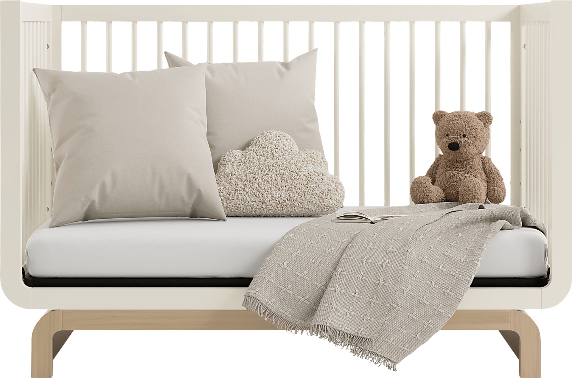 Kids Solde Oat/Driftwood Convertible Crib - Image 7