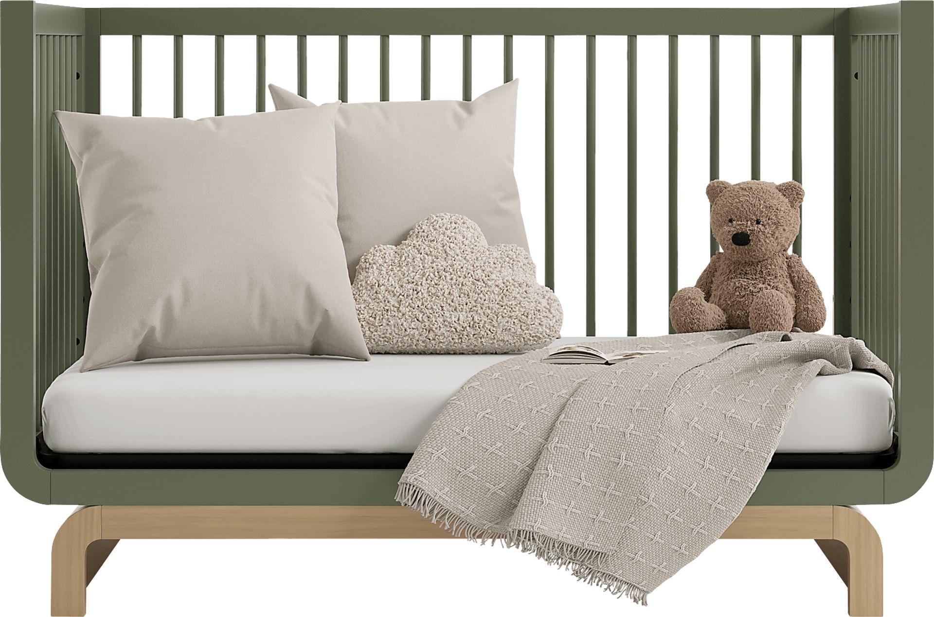 Kids Solde Olive/Driftwood Convertible Crib - Image 4