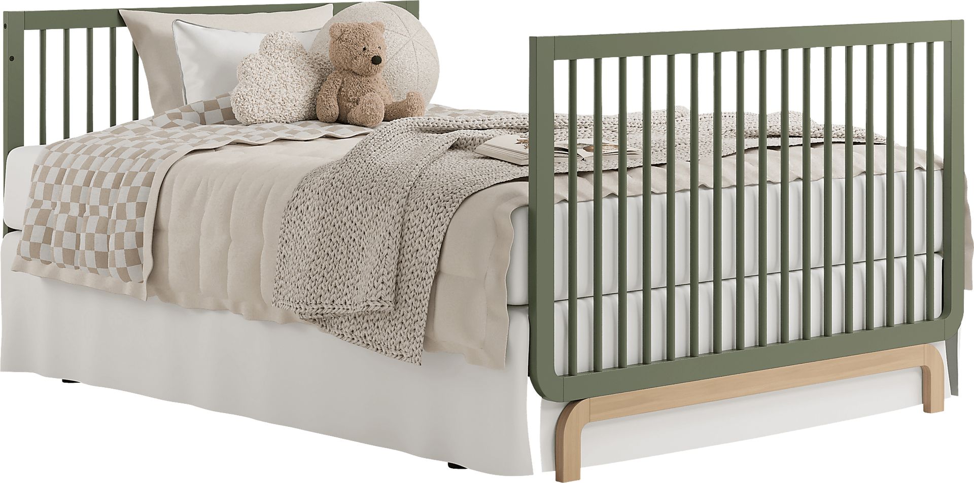 Kids Solde Olive/Driftwood Convertible Crib - Image 6