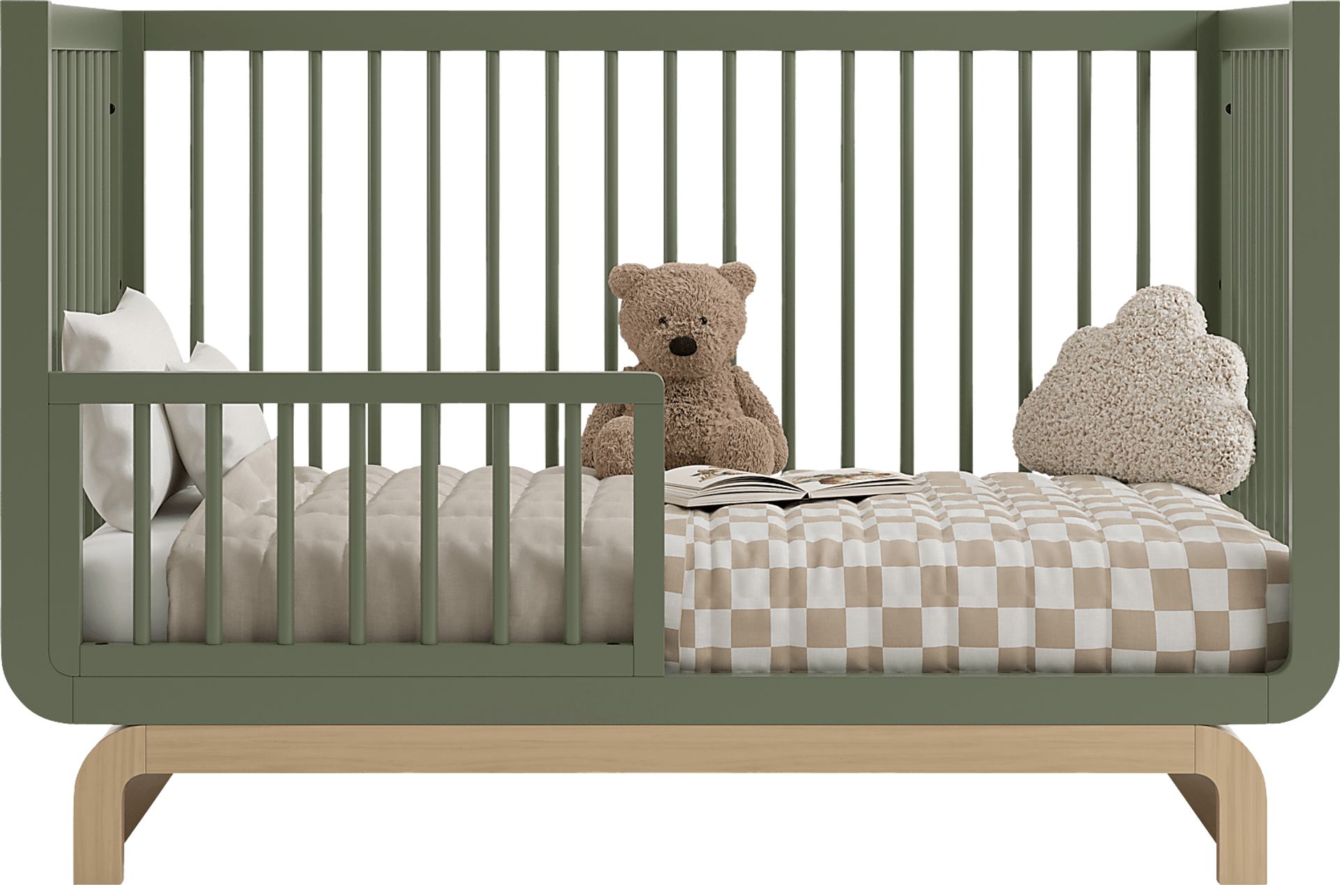 Kids Solde Olive/Driftwood Convertible Crib - Image 7