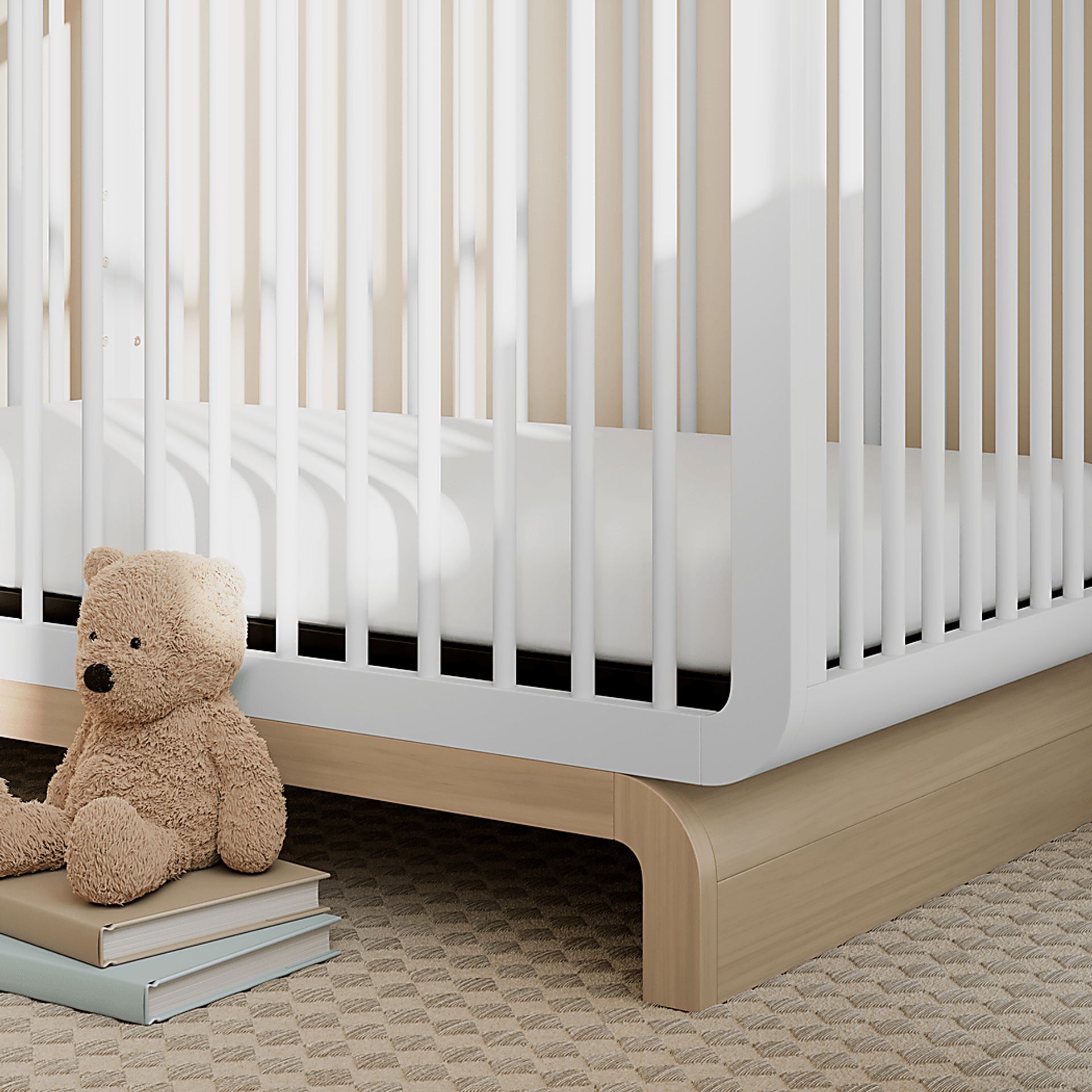Kids Solde White/Driftwood Convertible Crib - Image 13