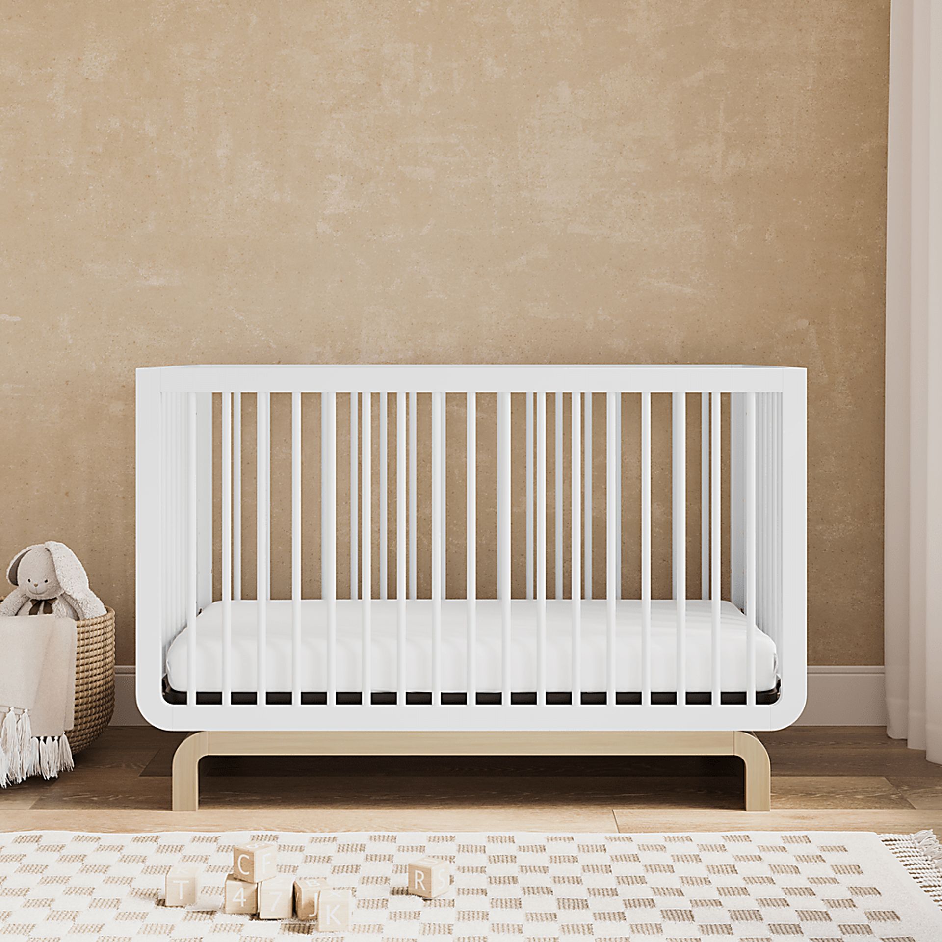 Kids Solde White/Driftwood Convertible Crib - Image 3