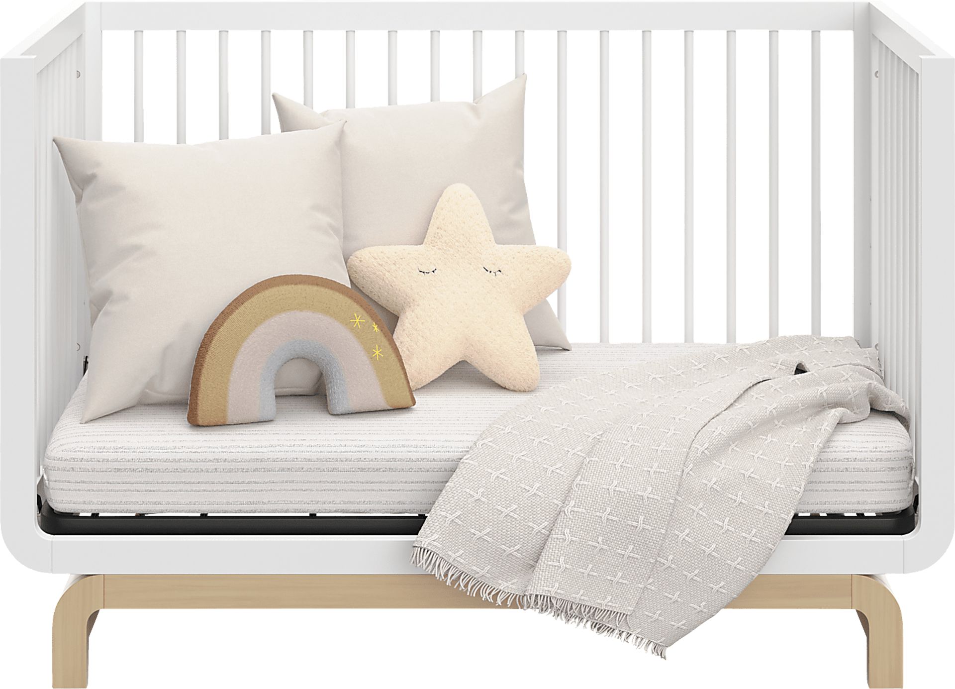 Kids Solde White/Driftwood Convertible Crib - Image 7