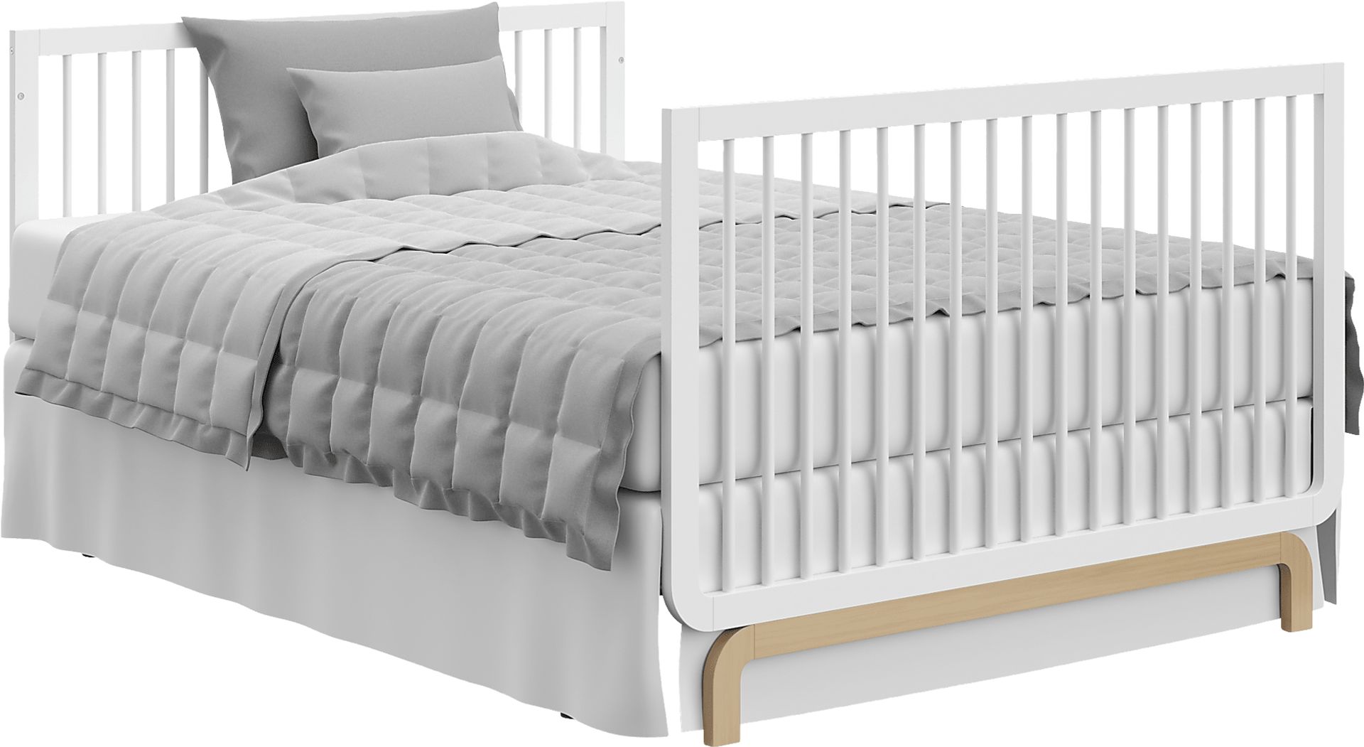 Kids Solde White/Driftwood Convertible Crib - Image 10