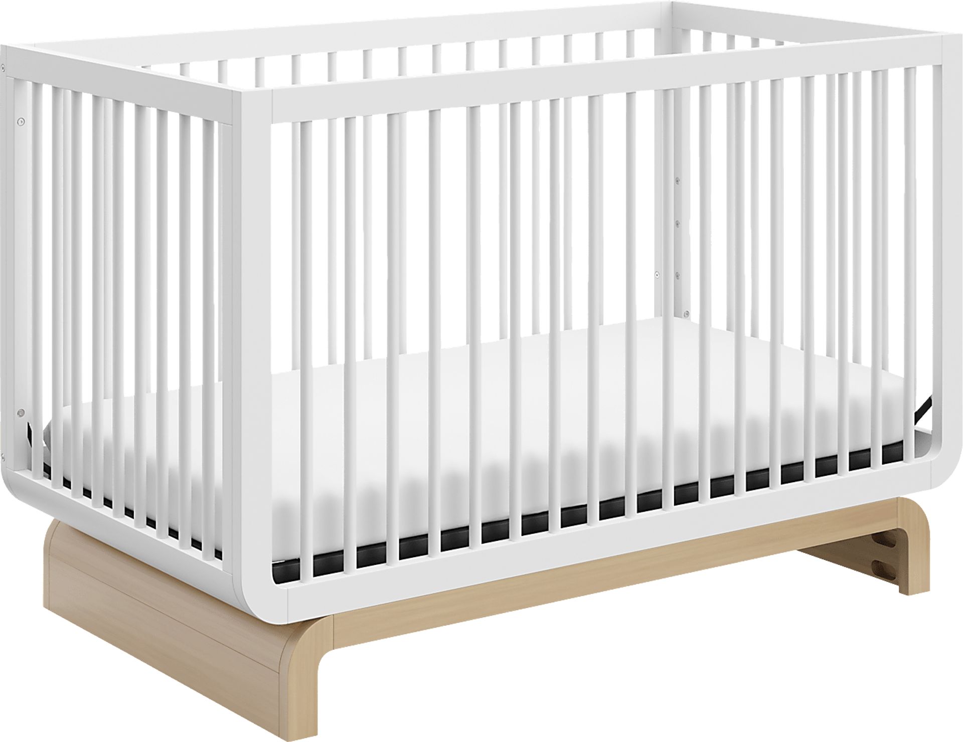 Kids Solde White/Driftwood Convertible Crib - Image 1
