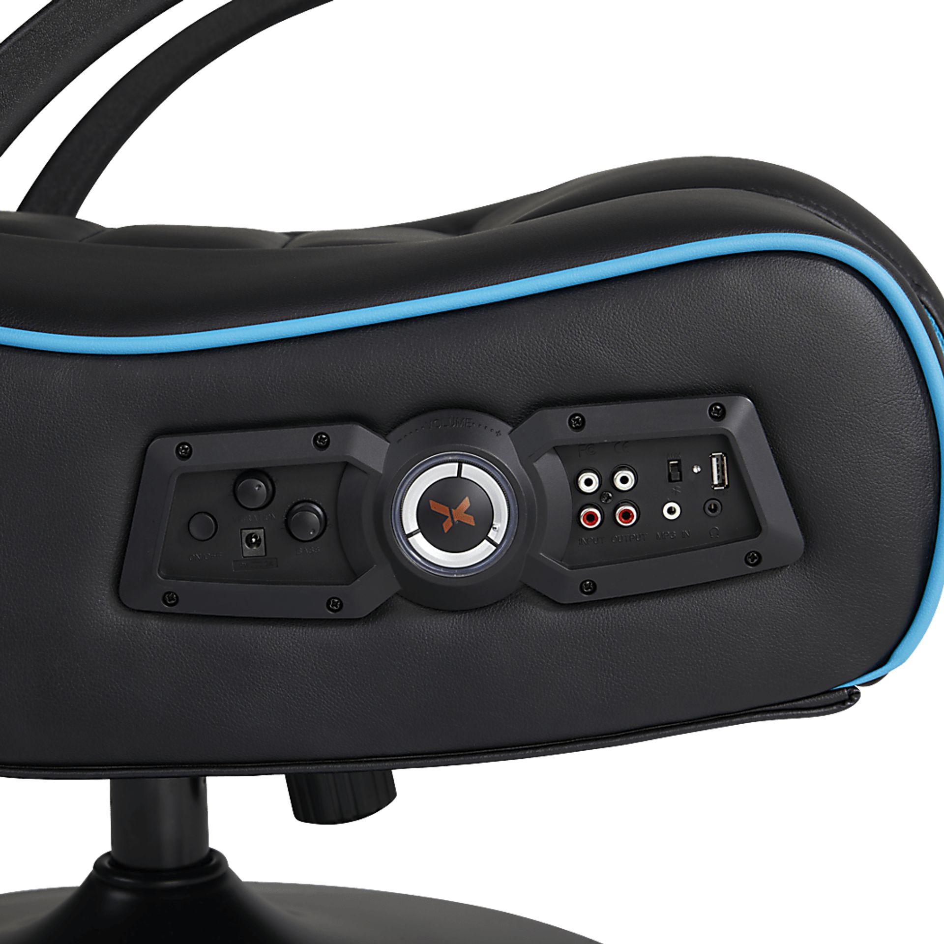 Kids Sound Trek Black/Blue Gaming Swivel Chair - Image 4