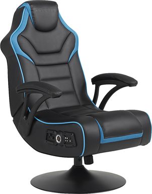 Kids Sound Trek Black/Blue Gaming Swivel Chair