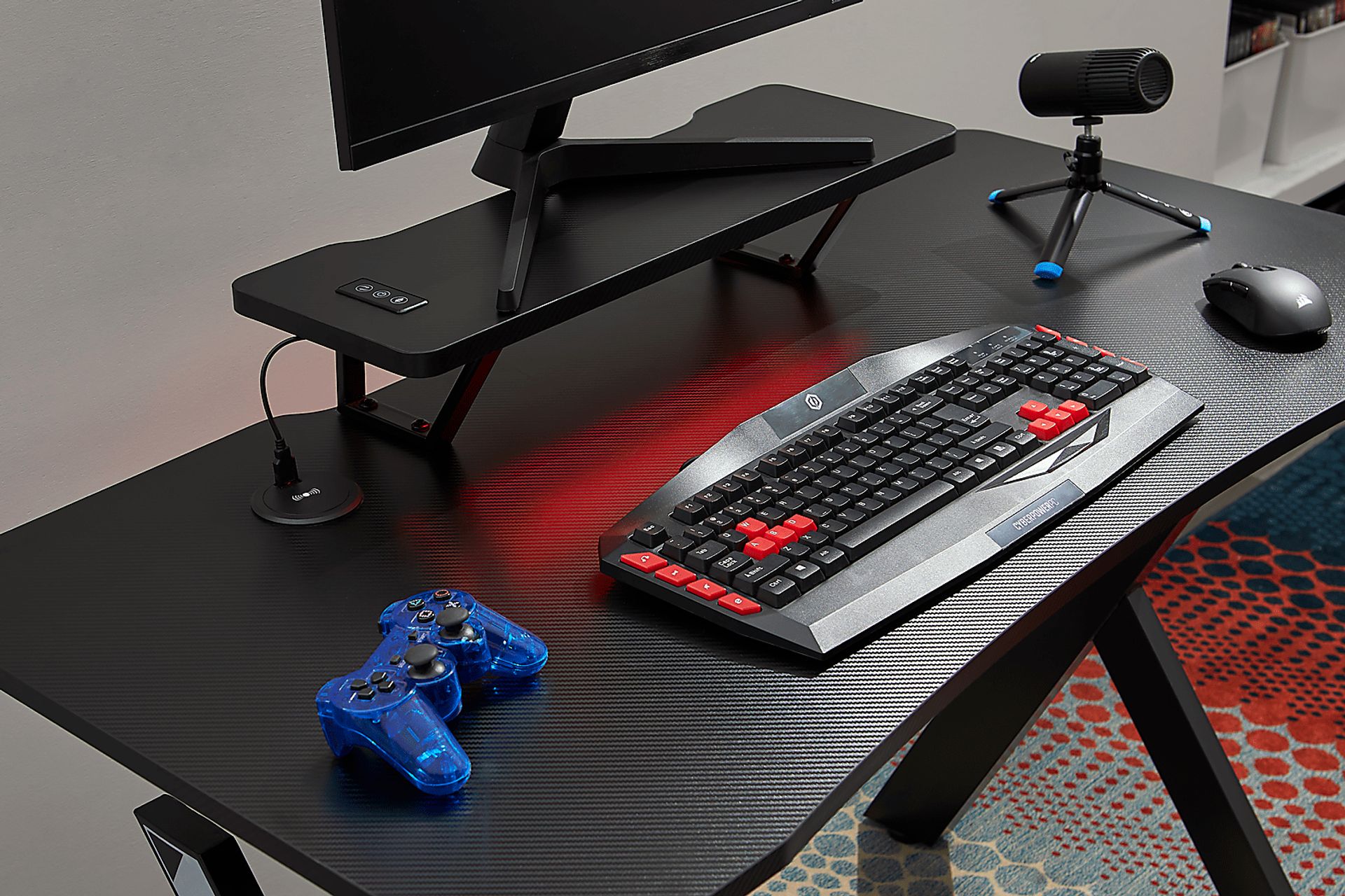 Kids Sound Trek Black Gaming Desk - Image 4