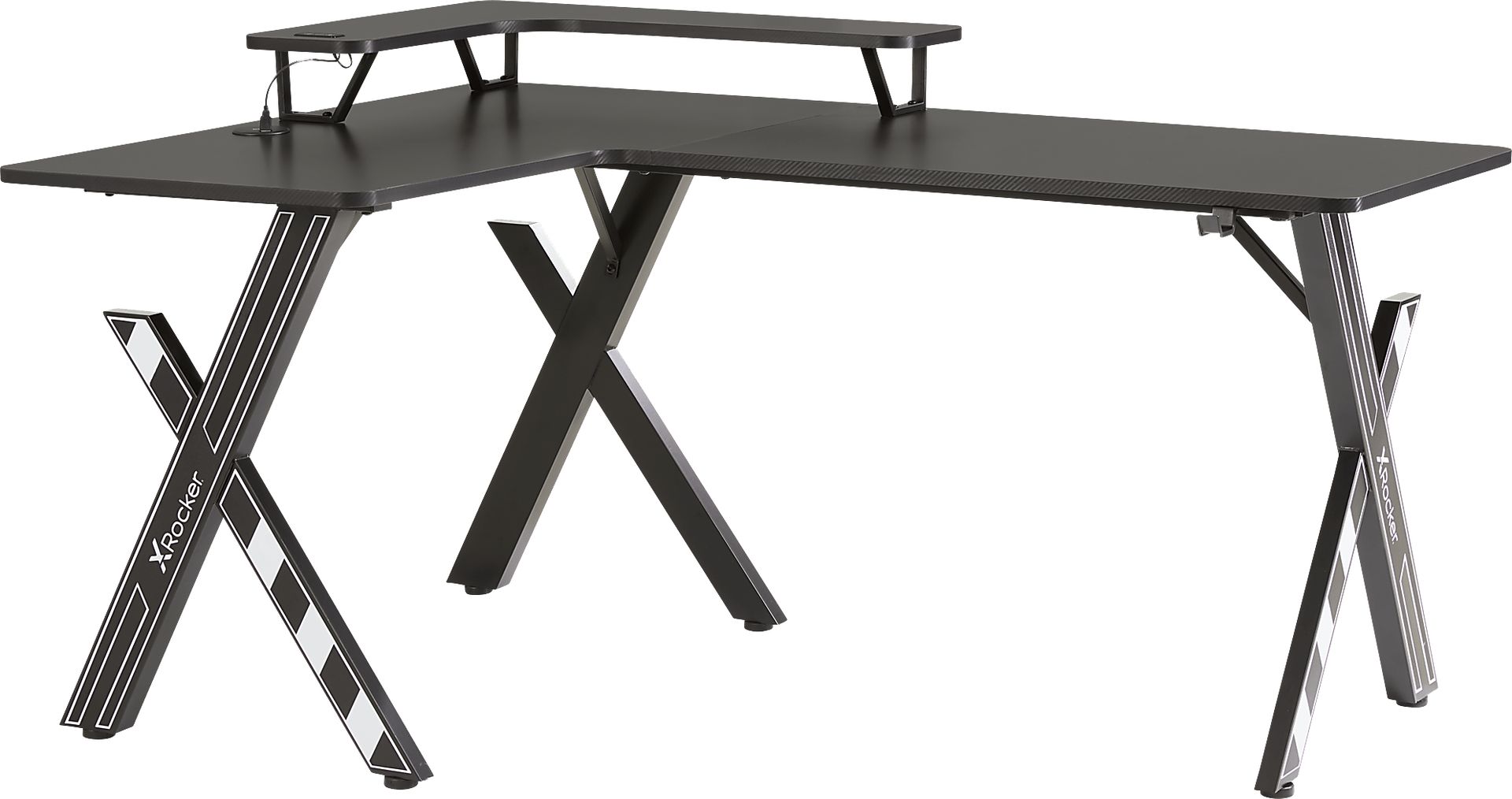 Kids Sound Trek Black L-Shaped Gaming Desk - Image 2