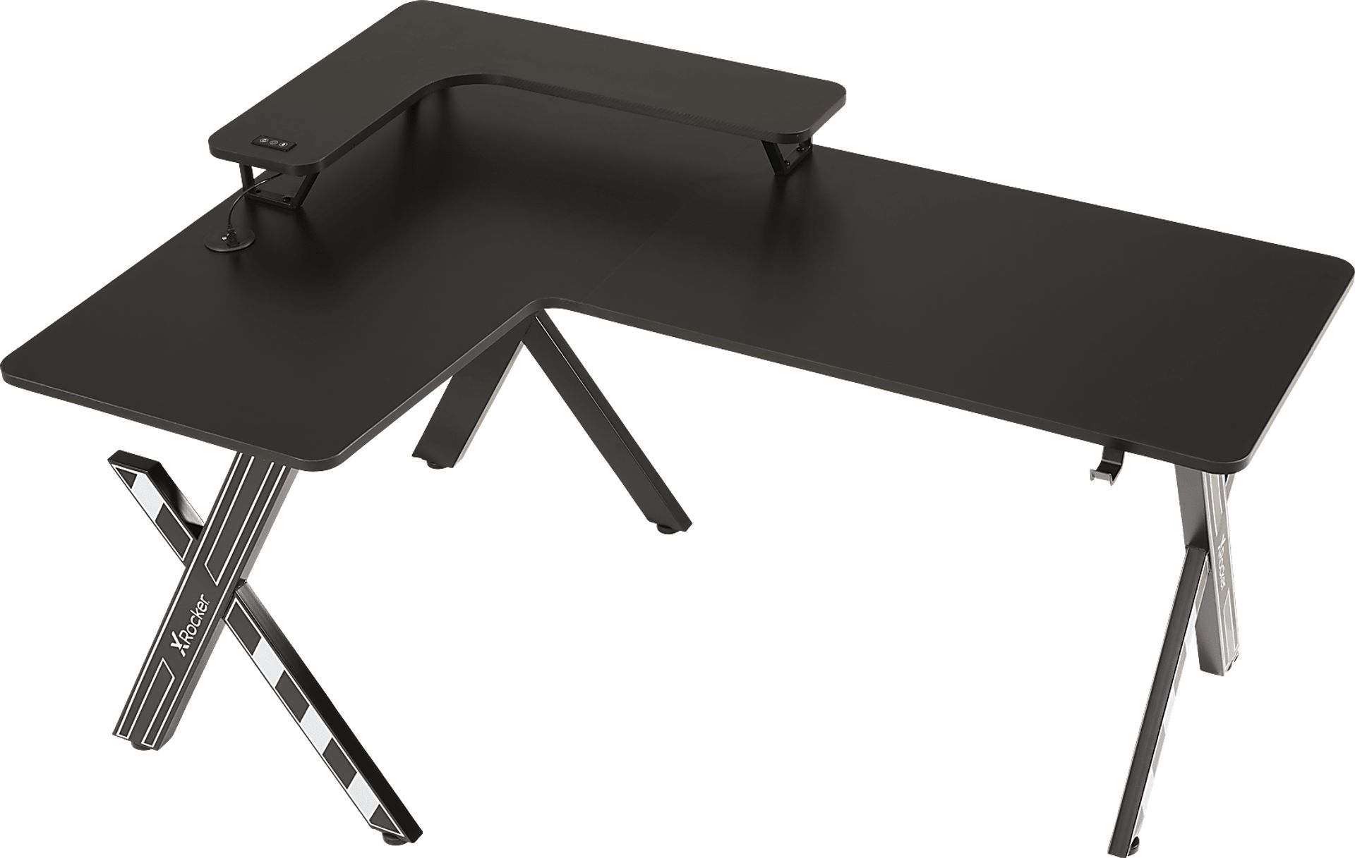 Kids Sound Trek Black L-Shaped Gaming Desk - Image 3