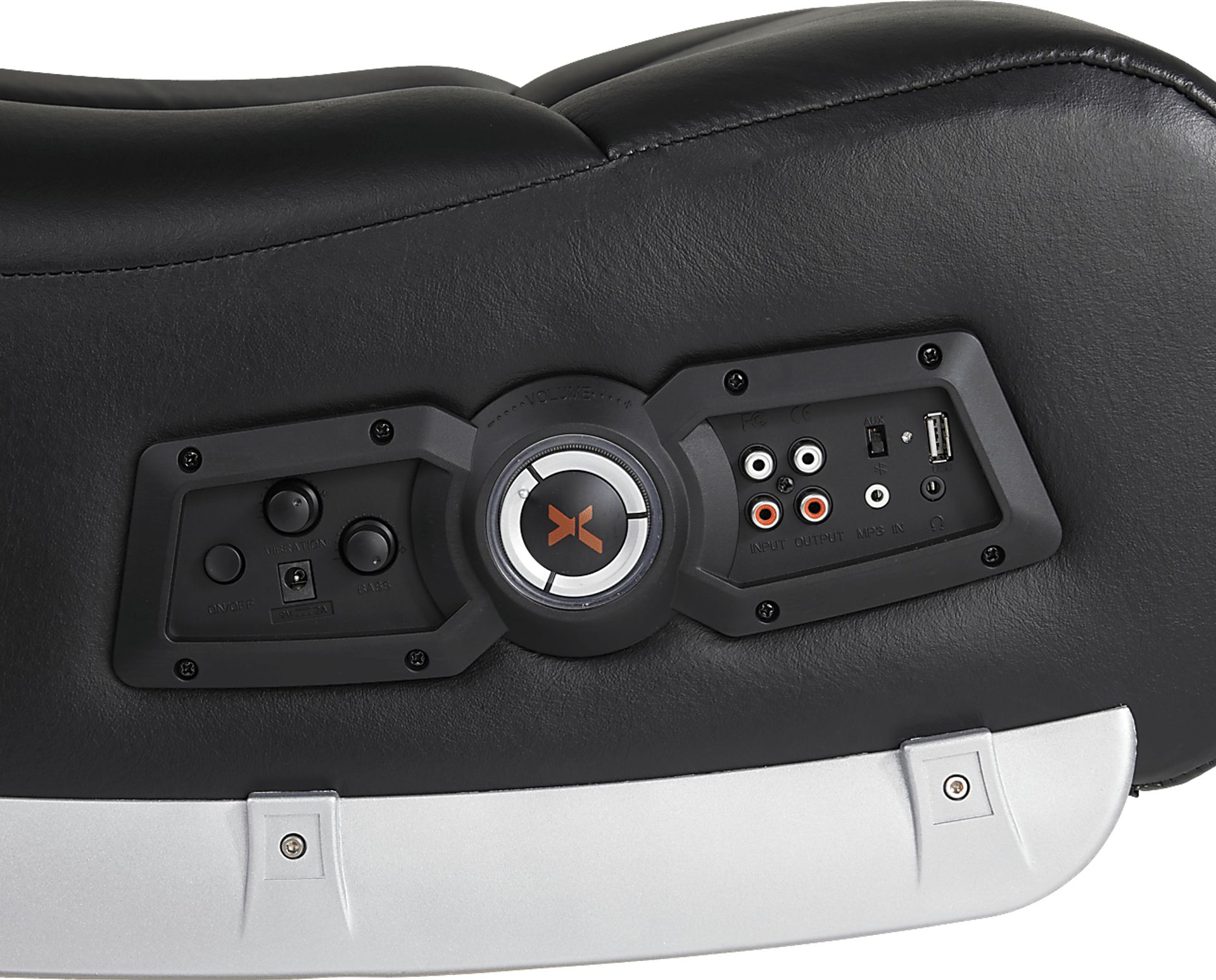 Kids Sound Trek Black/Silver Gaming Floor Rocker - Image 4