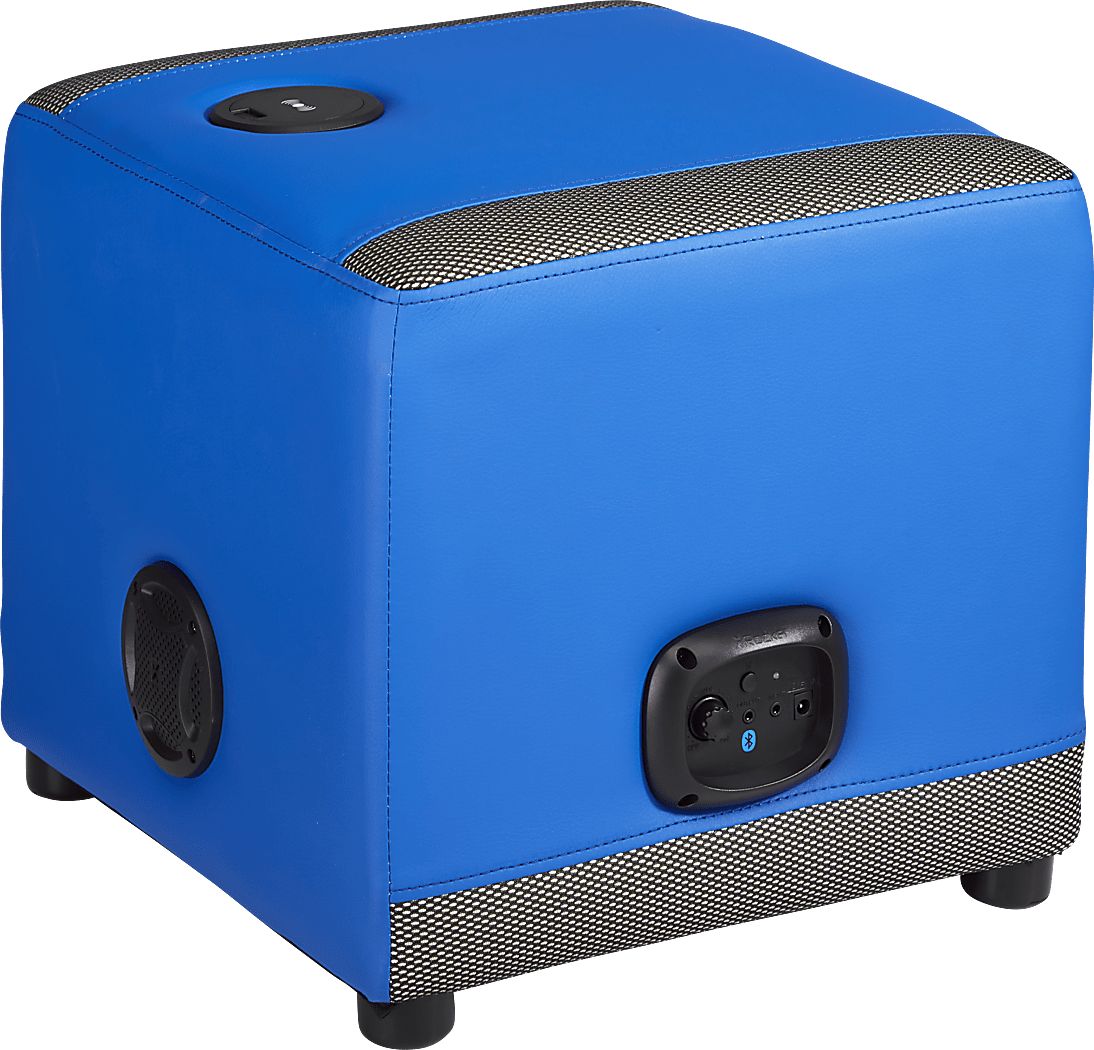 Sound Trek Blue Faux Leather Fabric Video Rocker | Rooms to Go