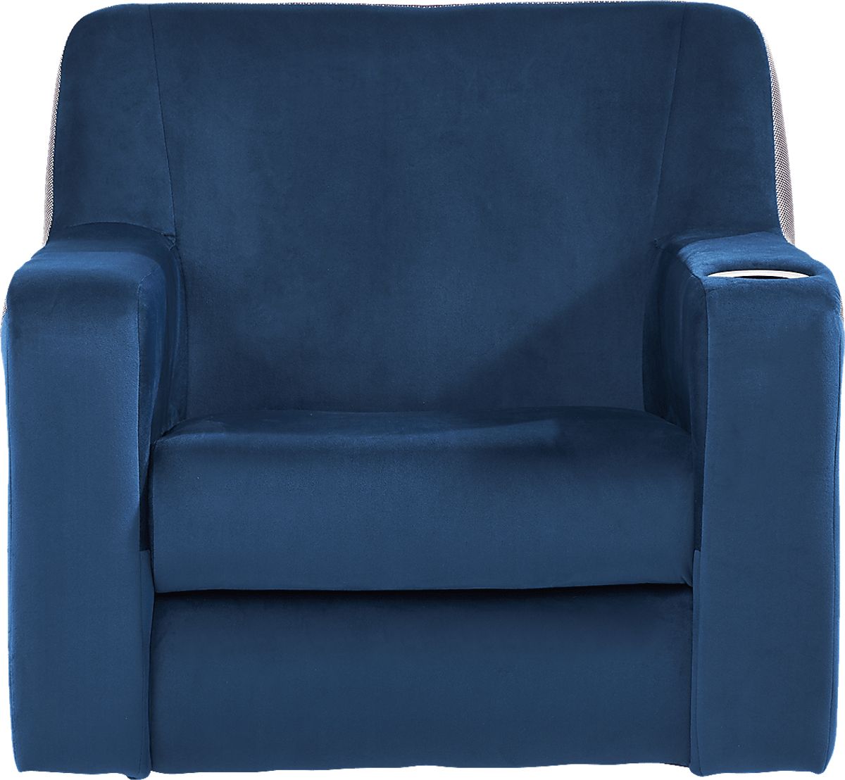Sound Trek Blue Faux Leather Fabric Video Rocker | Rooms to Go