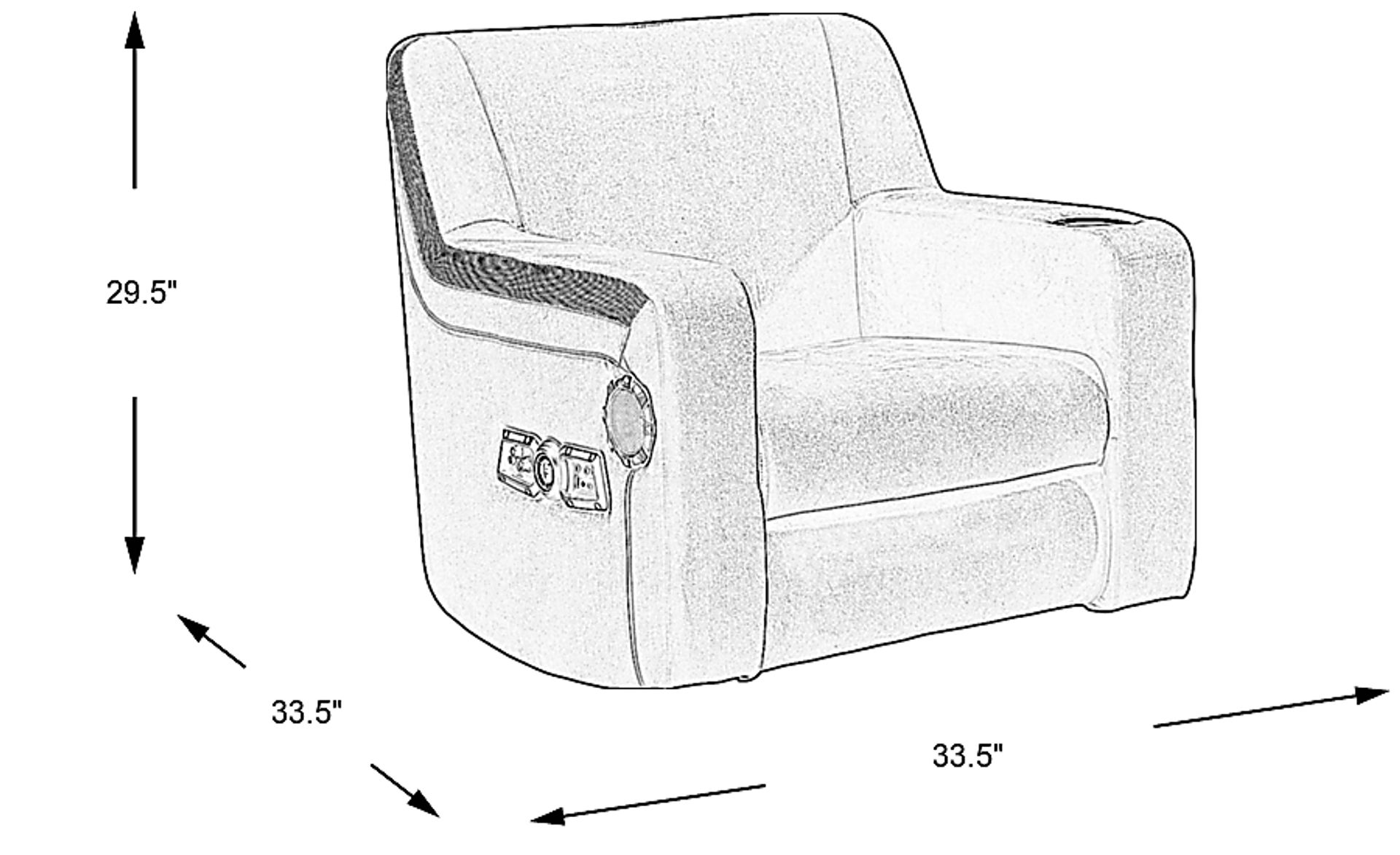 Dimension Image. Please refer to the Dimension Tab on this page for dimension details.