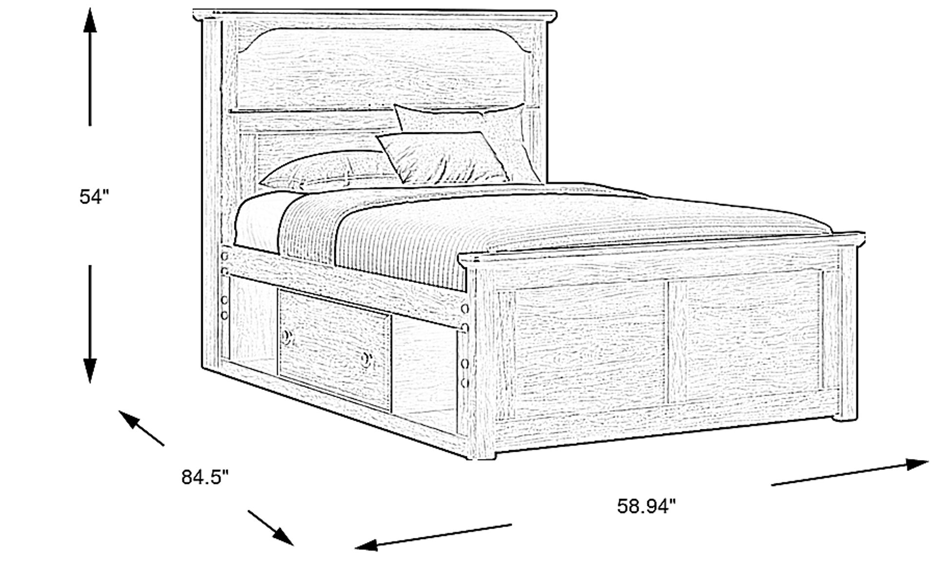 Dimension Image. Please refer to the Dimension Tab on this page for dimension details.