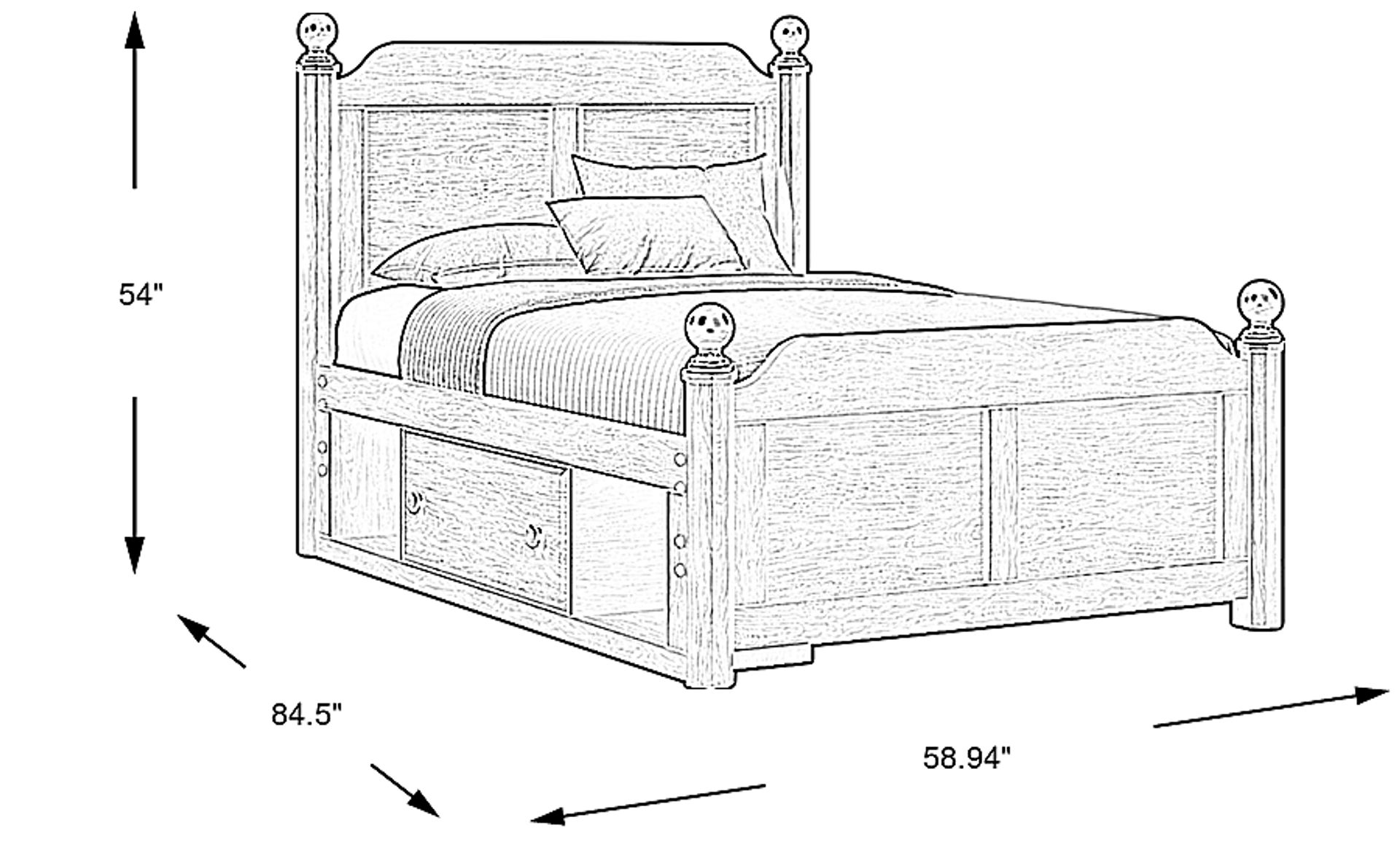 Dimension Image. Please refer to the Dimension Tab on this page for dimension details.