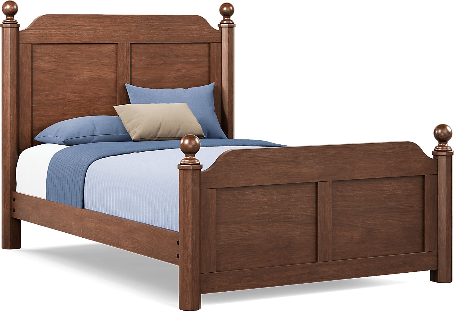 Kids South Bend Brown Cherry Full Poster Bed - Image 3