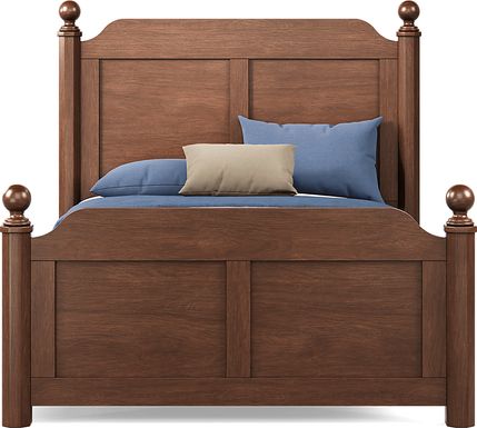 Kids South Bend Brown Cherry Full Poster Bed