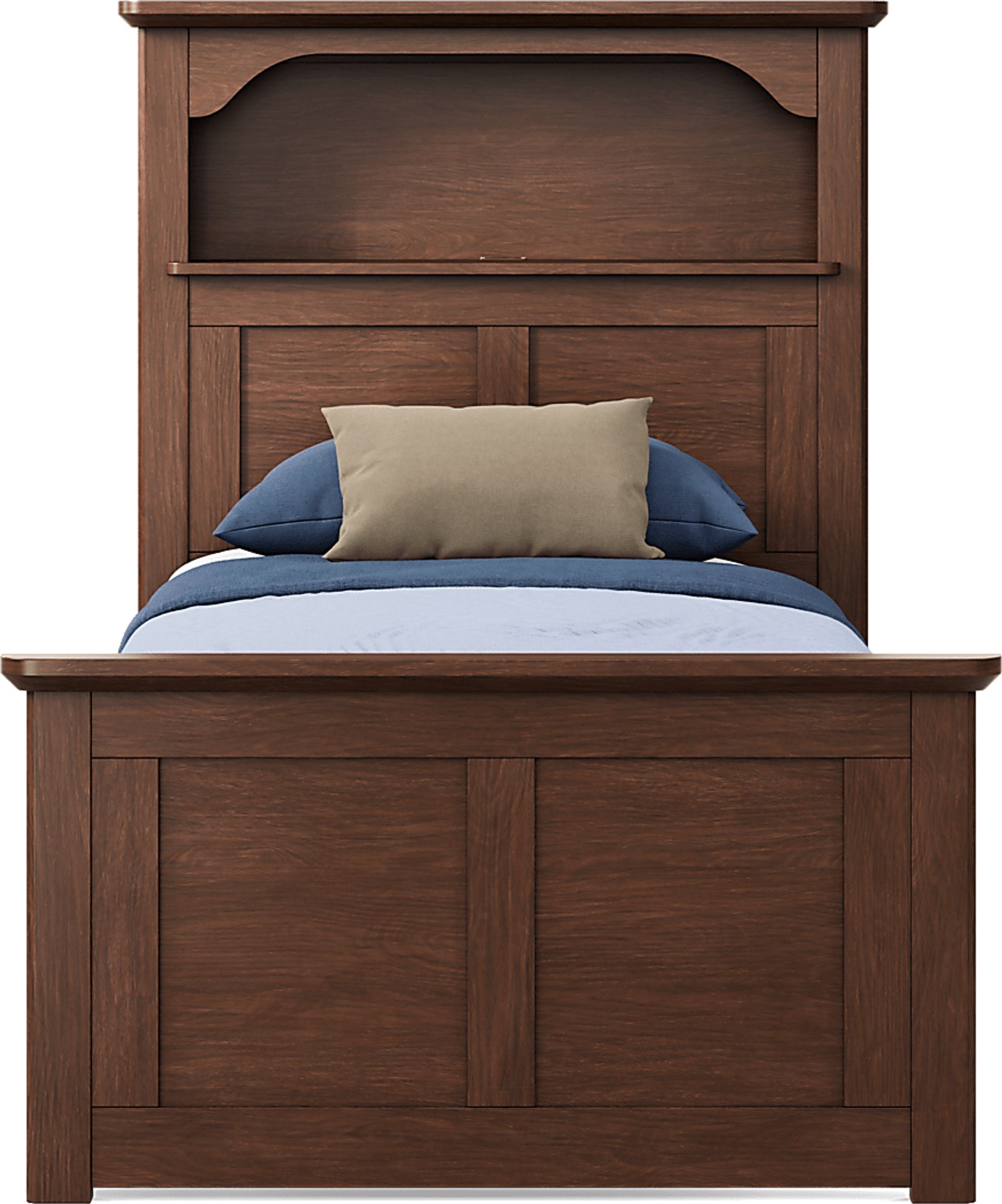 Kids South Bend Brown Cherry Twin Bookcase Bedroom - Image 3