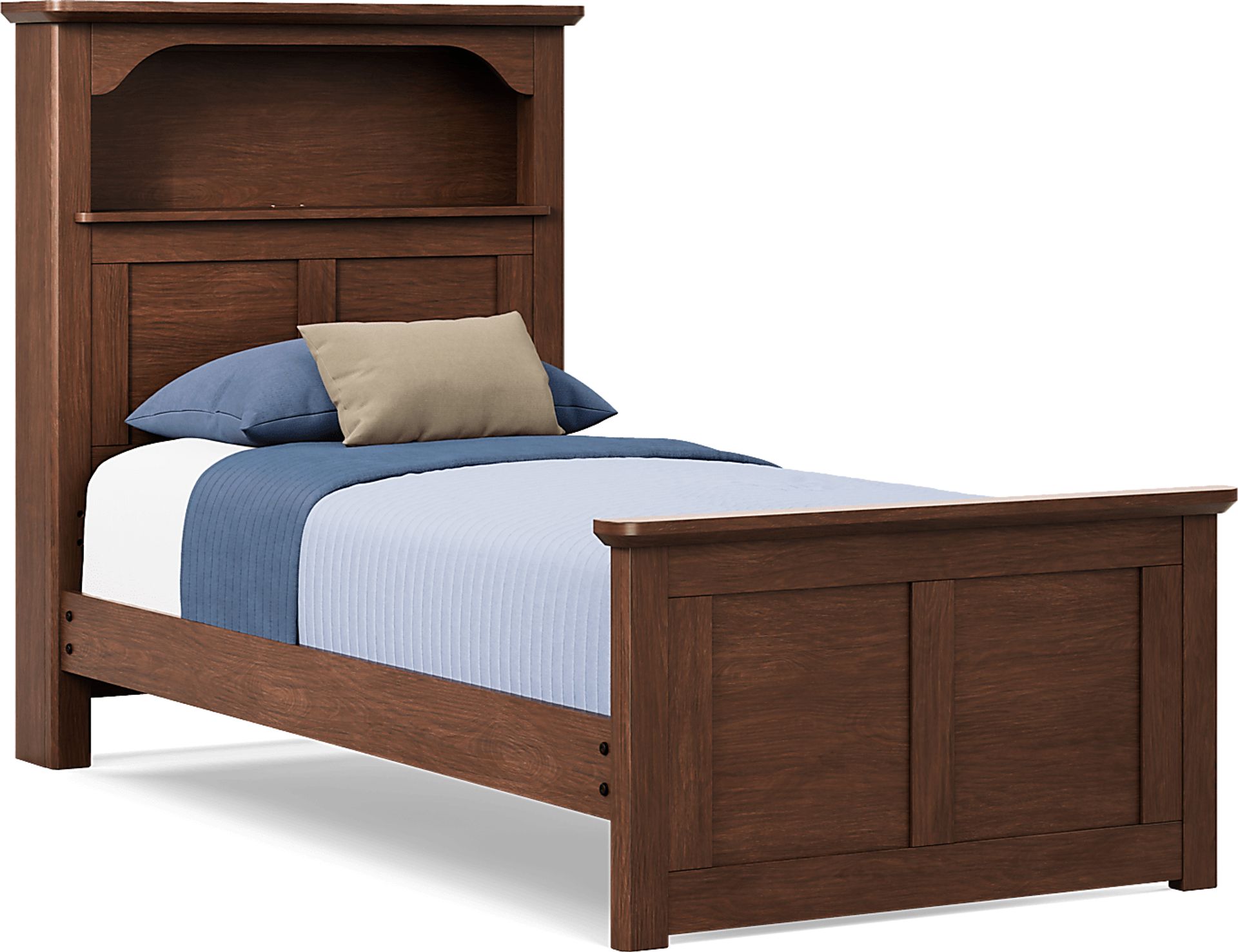 Kids South Bend Brown Cherry Twin Bookcase Bedroom - Image 2