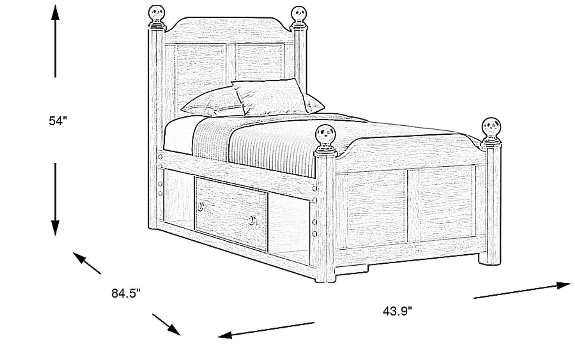 Dimension Image. Please refer to the Dimension Tab on this page for dimension details.