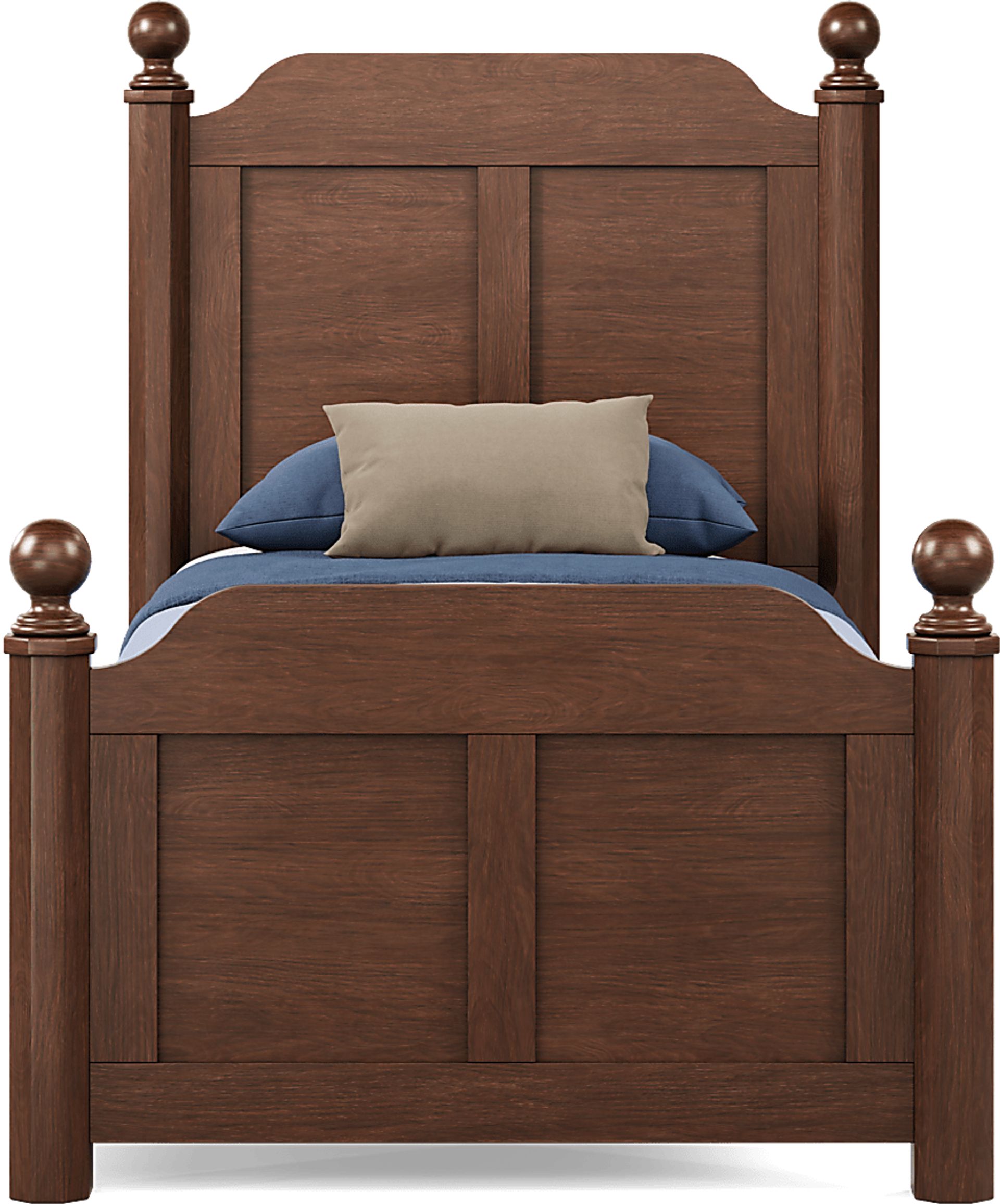 Kids South Bend Brown Cherry Twin Poster Bed - Image 3