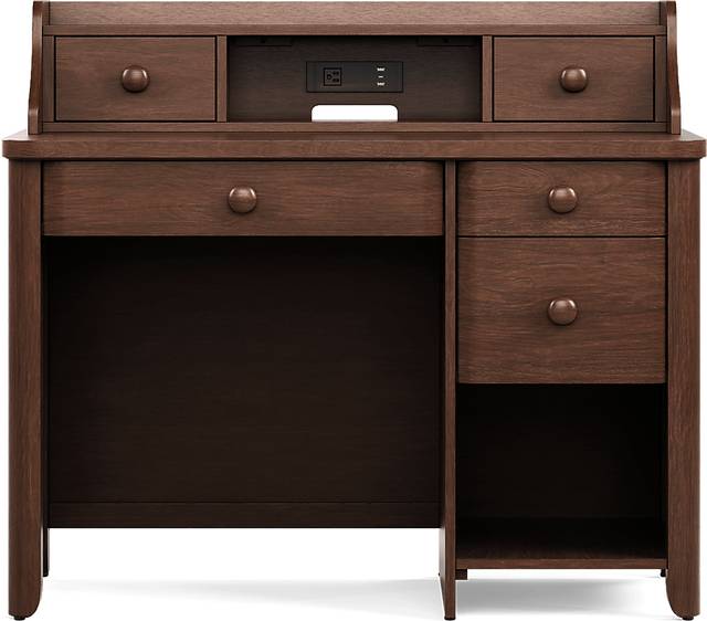Kids South Bend Brown Cherry Desk and Hutch - Thumbnail - Image 1