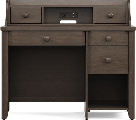 Kids South Bend Brown Cherry Desk and Hutch