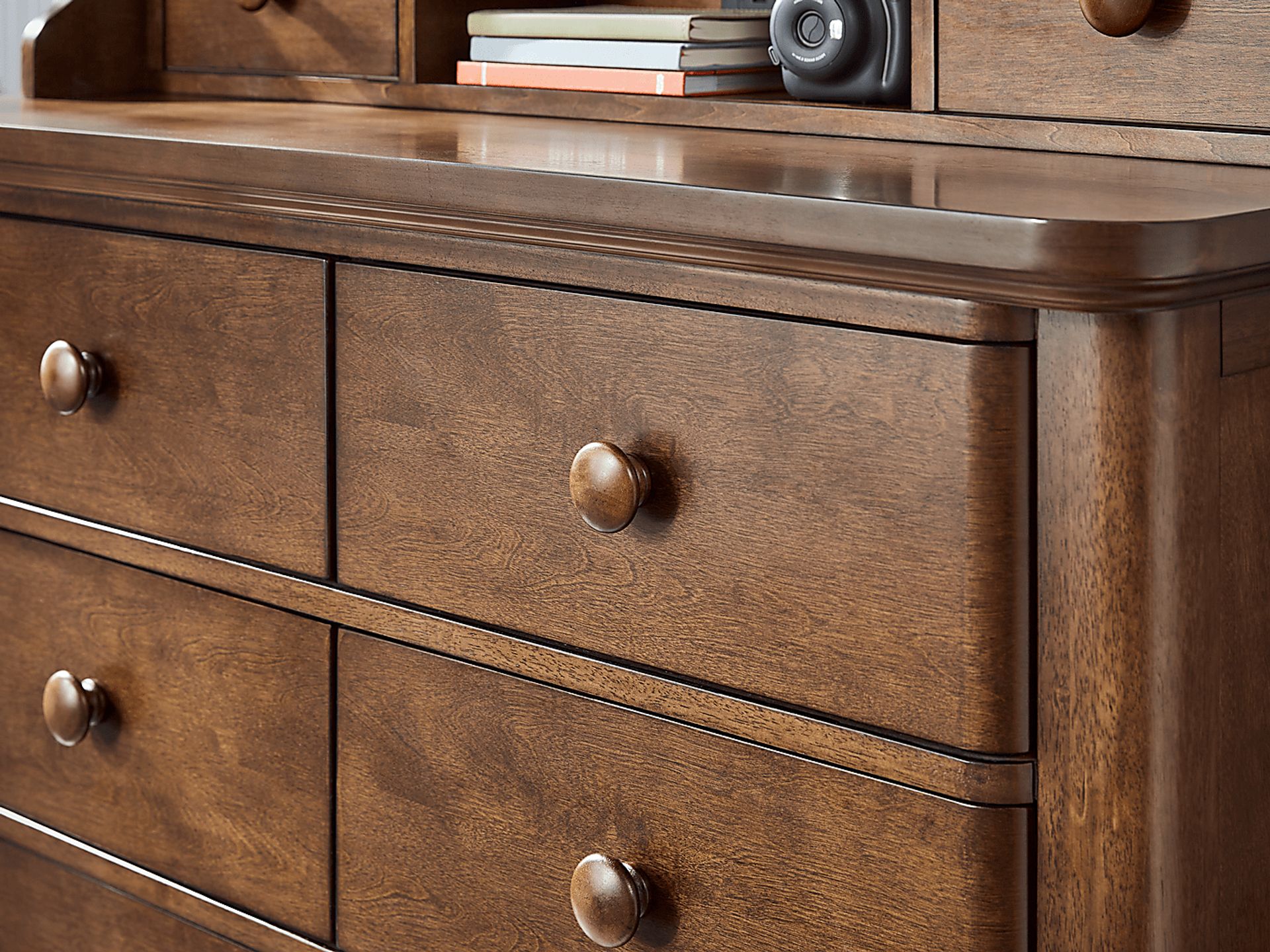 Kids South Bend Brown Cherry Bedroom with Saddlerock Dark Gray Full Metal Bed - Image 5
