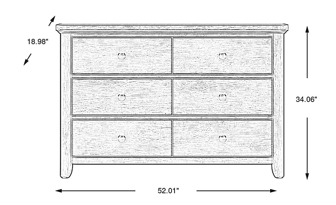 Kids South Bend Brown Cherry Dresser