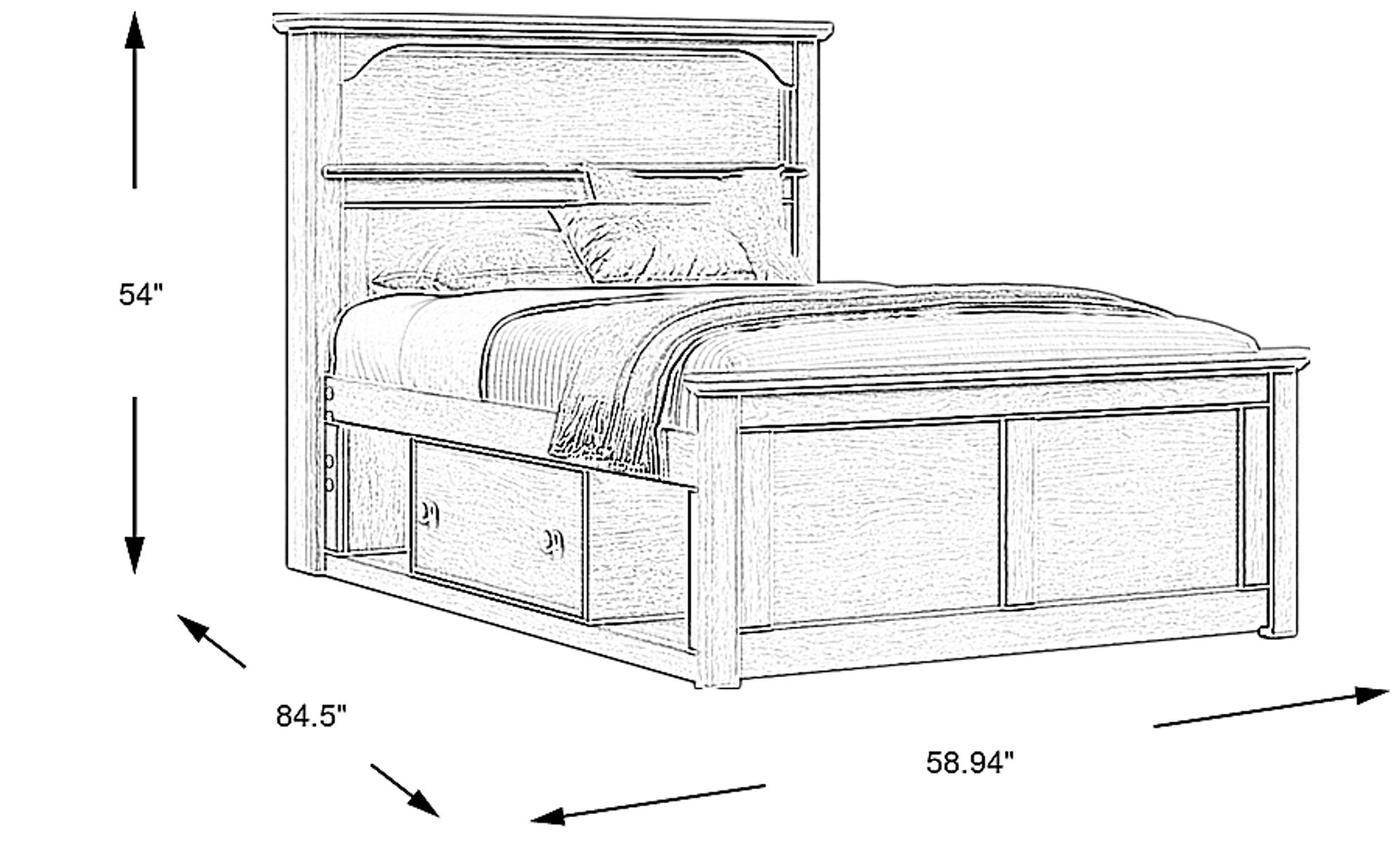 Dimension Image. Please refer to the Dimension Tab on this page for dimension details.