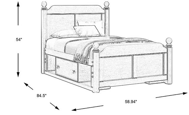 Dimension Image. Please refer to the Dimension Tab on this page for dimension details.
