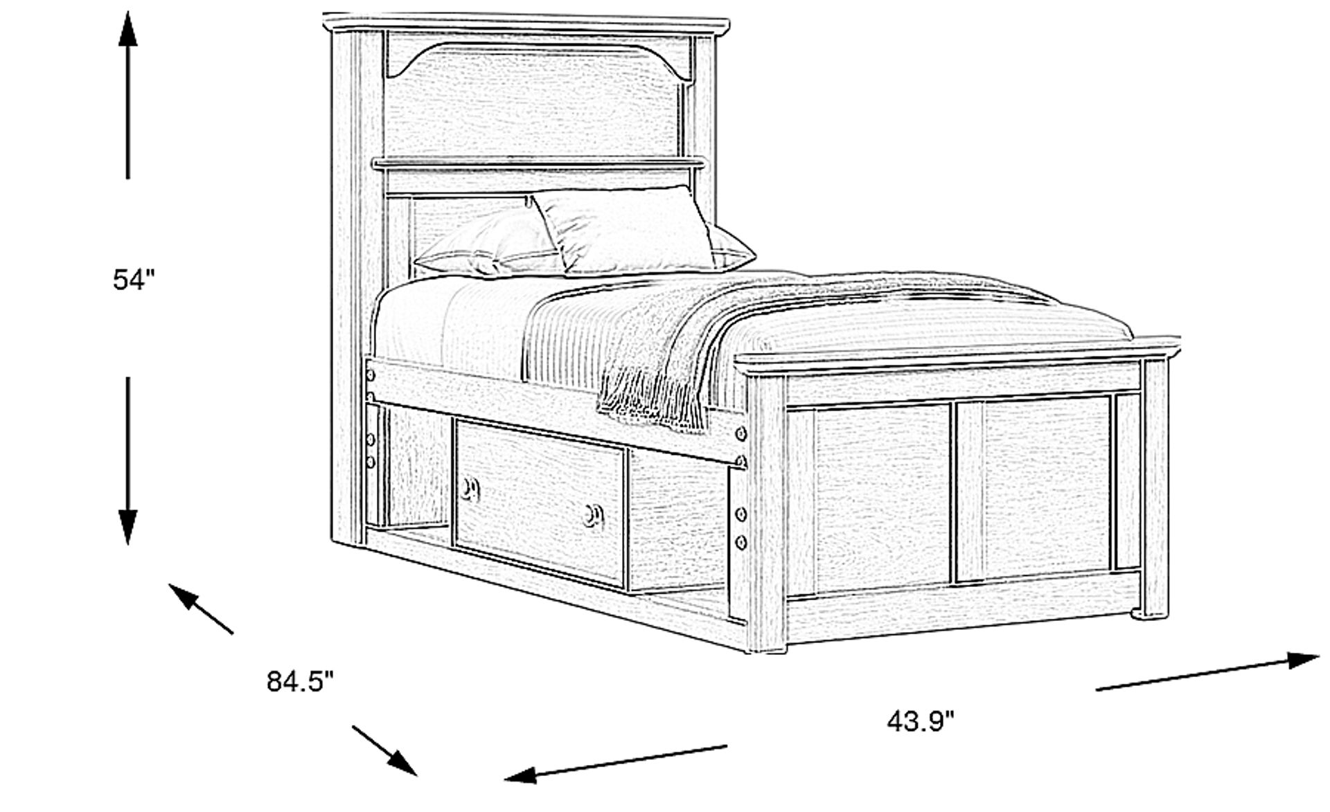 Dimension Image. Please refer to the Dimension Tab on this page for dimension details.